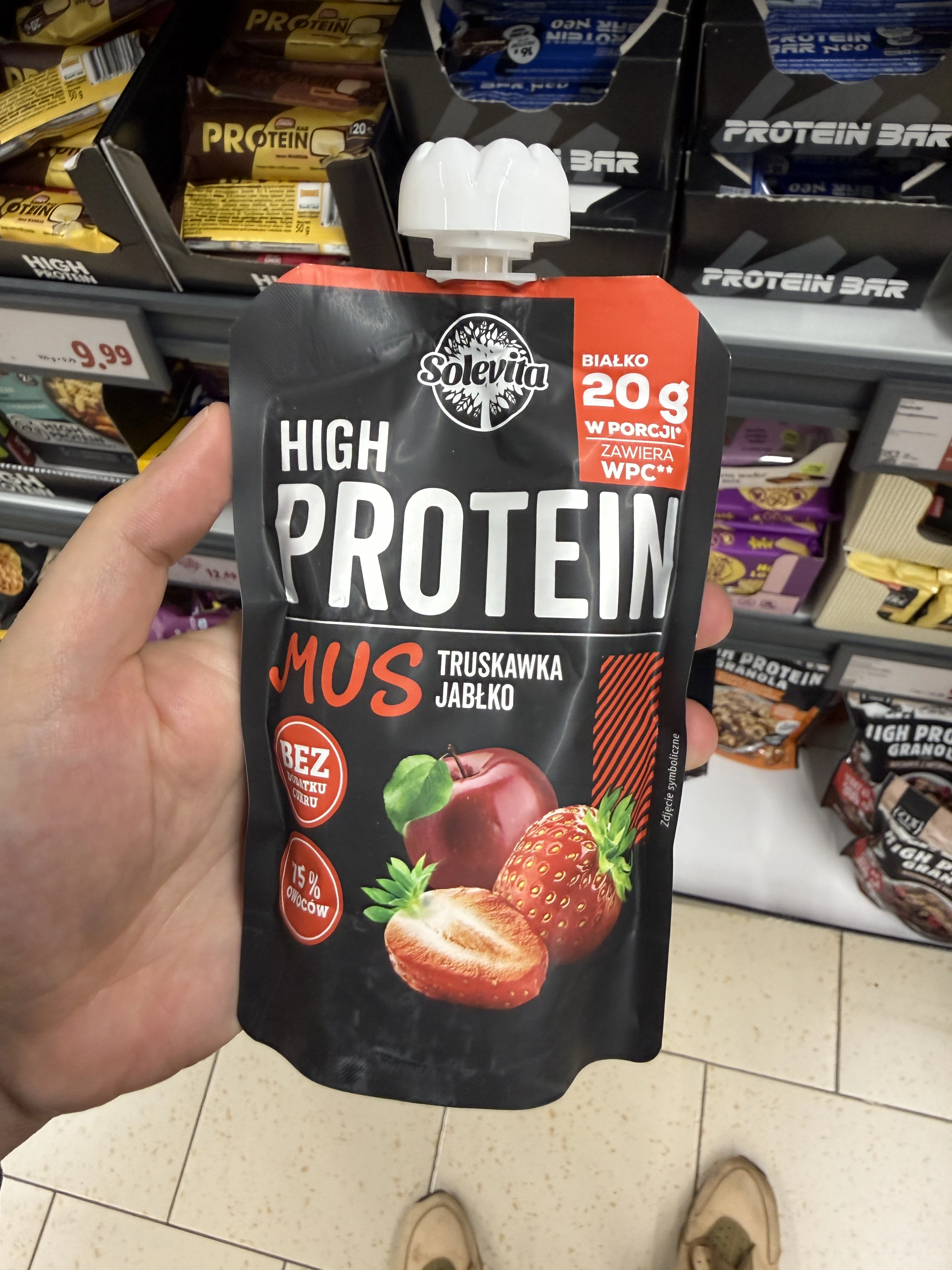 Solevita High Protein Mus Truskawka Jabłko | 180g