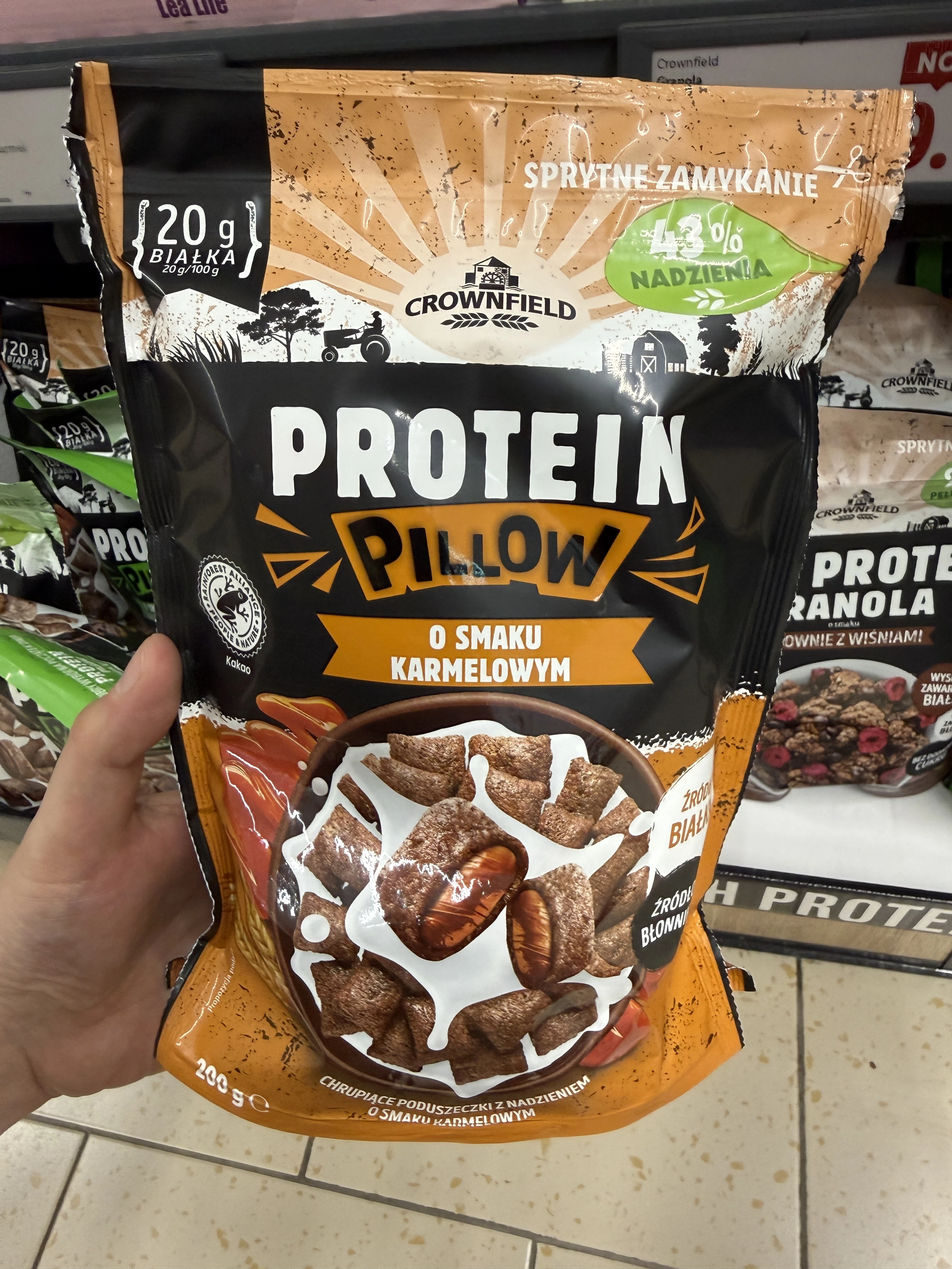 Crownfield Protein Pillow o smaku karmelowym | 200g