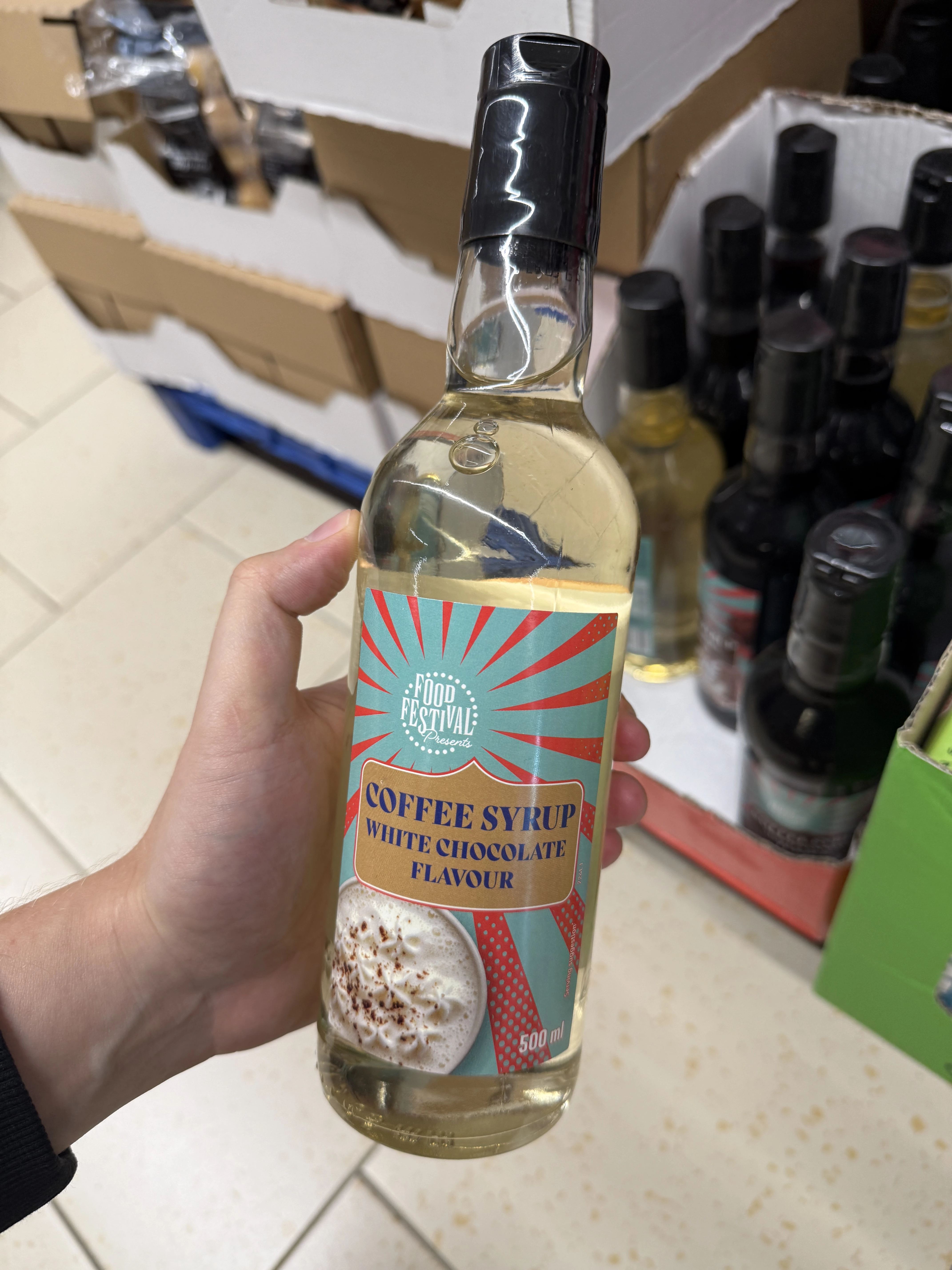 Food Festival Presents Coffee Syrup White Chocolate Flavour | 500ml