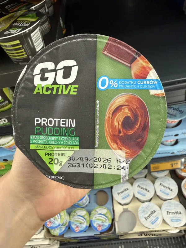 Go Active Pudding proteinowy smak orzechowy z czekoladą | 200g
