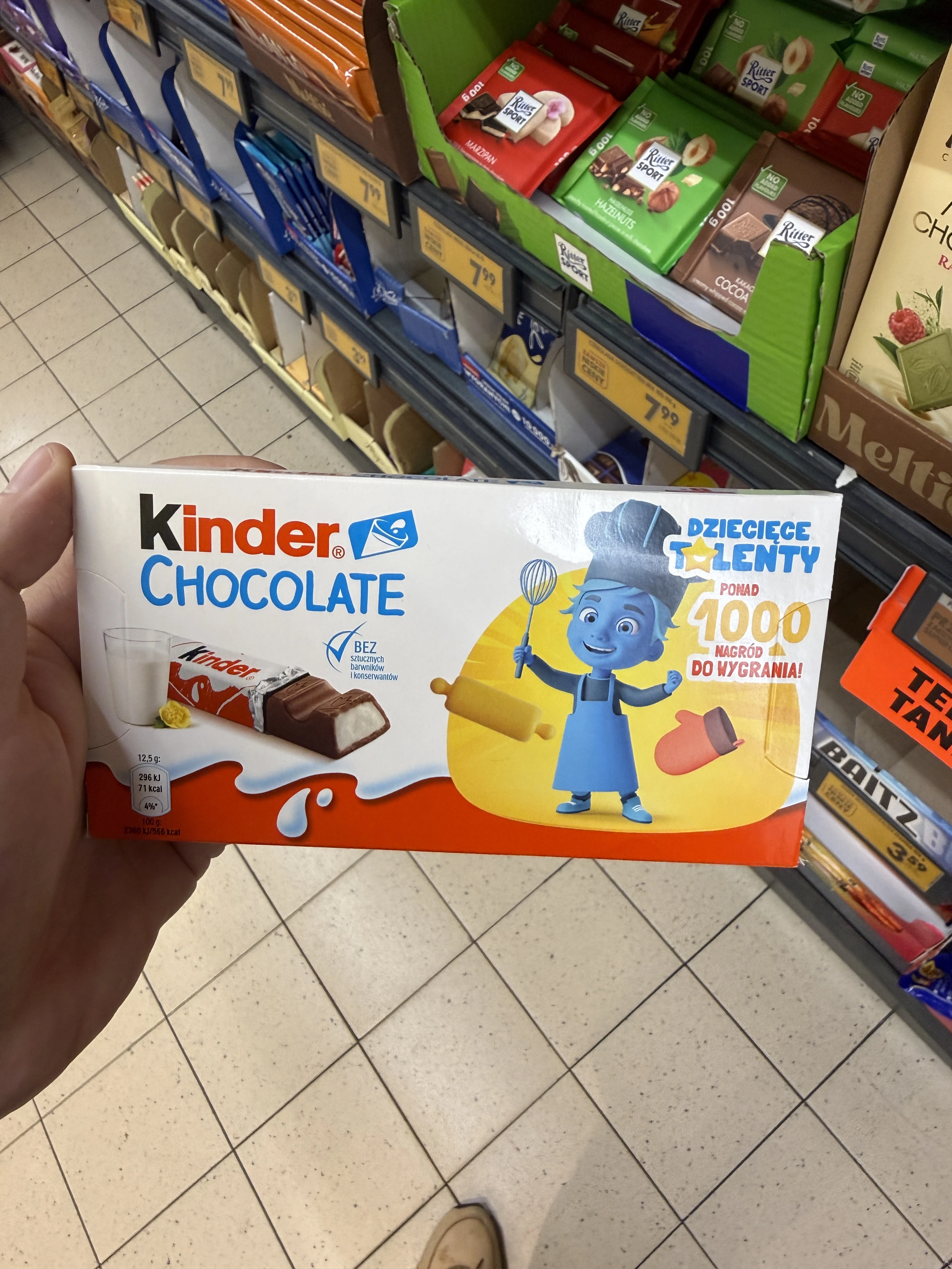 Kinder Chocolate Dziecięce Talenty 8 batoników (kucharz) | 100g