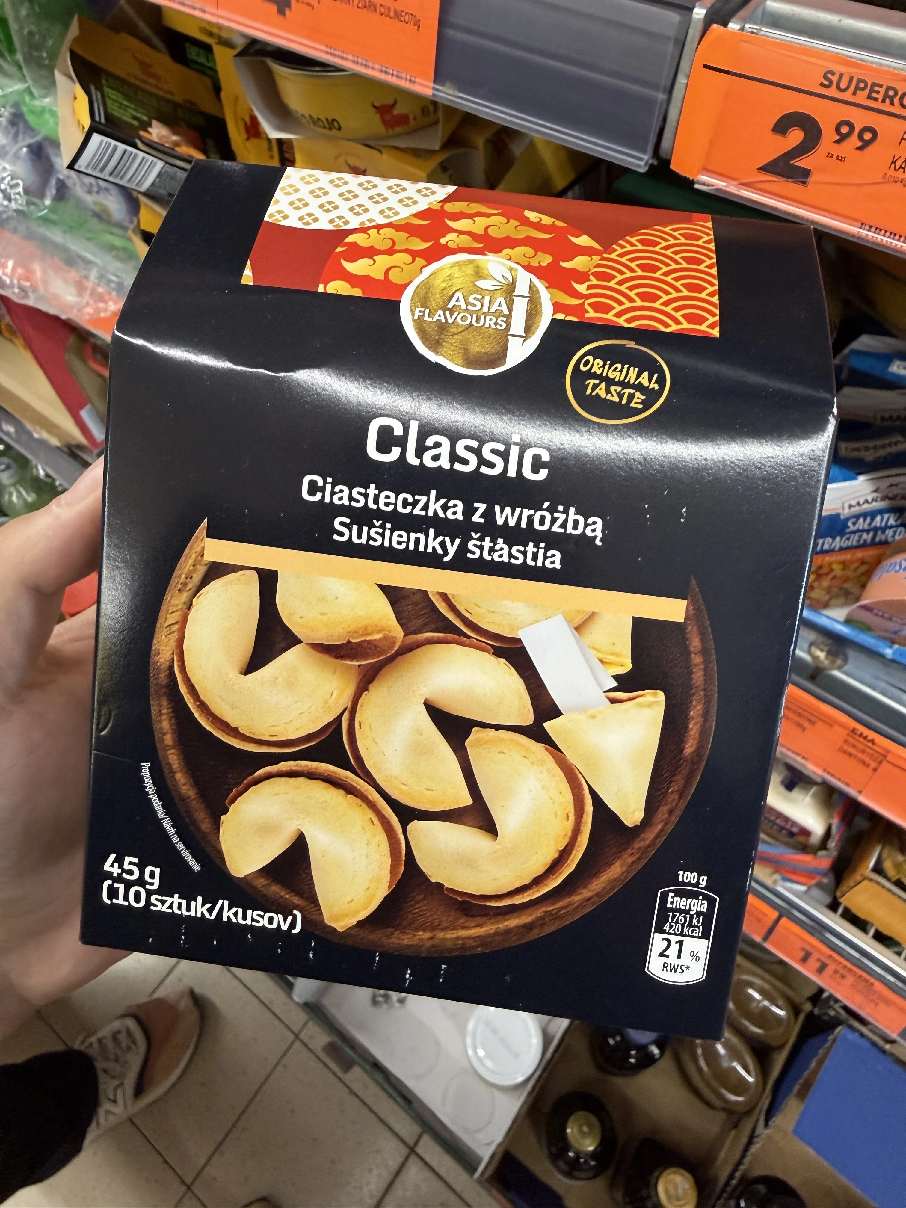 Asia Flavours Ciasteczka z wróżbą Classic | 45g