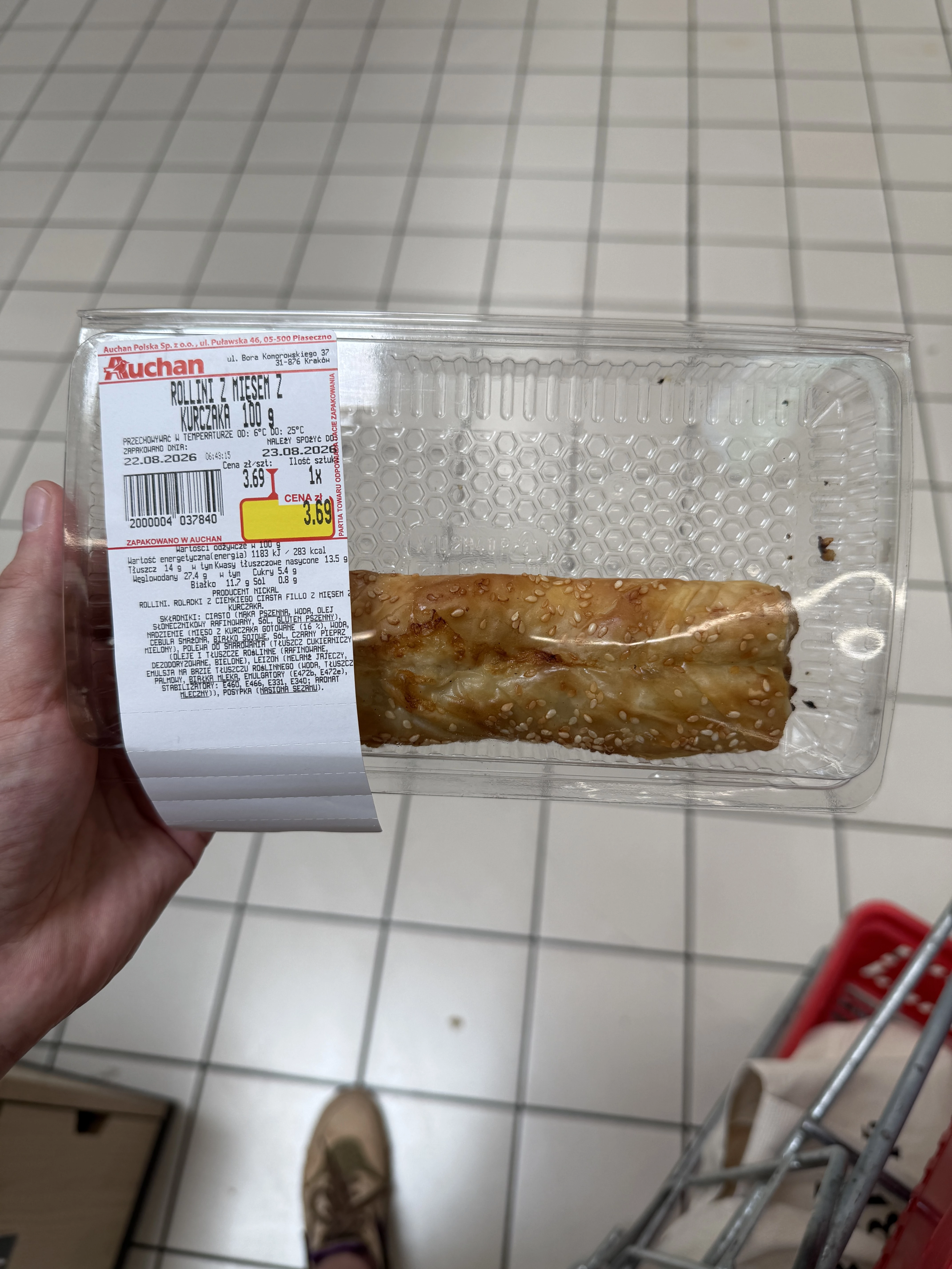 Auchan Rollini z mięsem z kurczaka | 100g