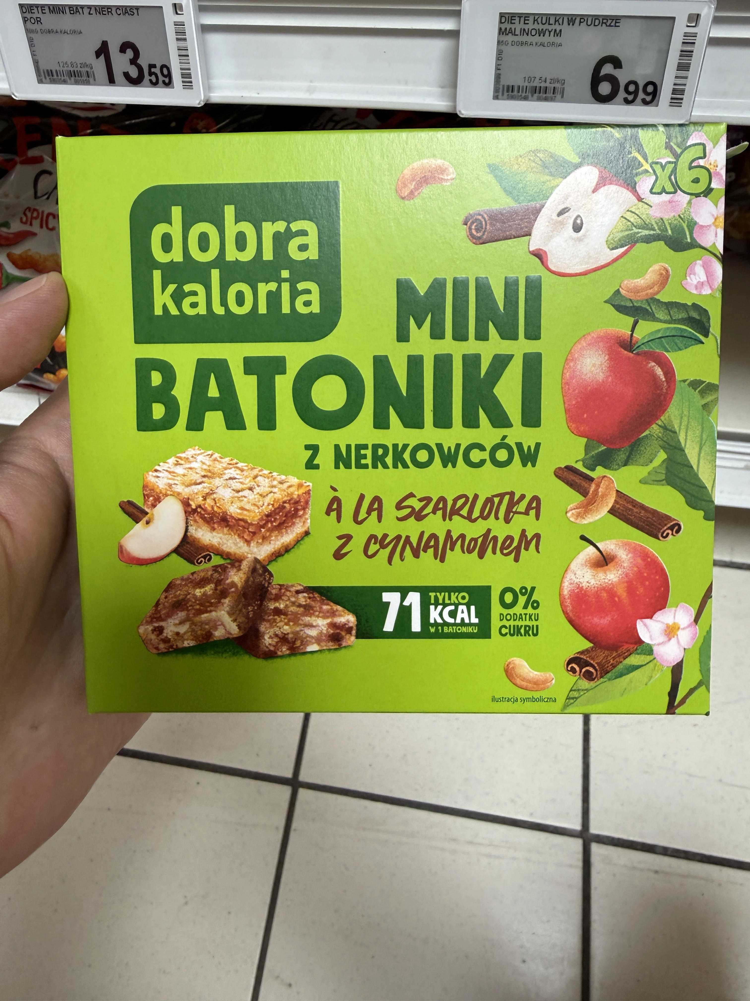 Dobra Kaloria Mini Batoniki z Nerkowców a’la Szarlotka z Cynamonem | 102g
