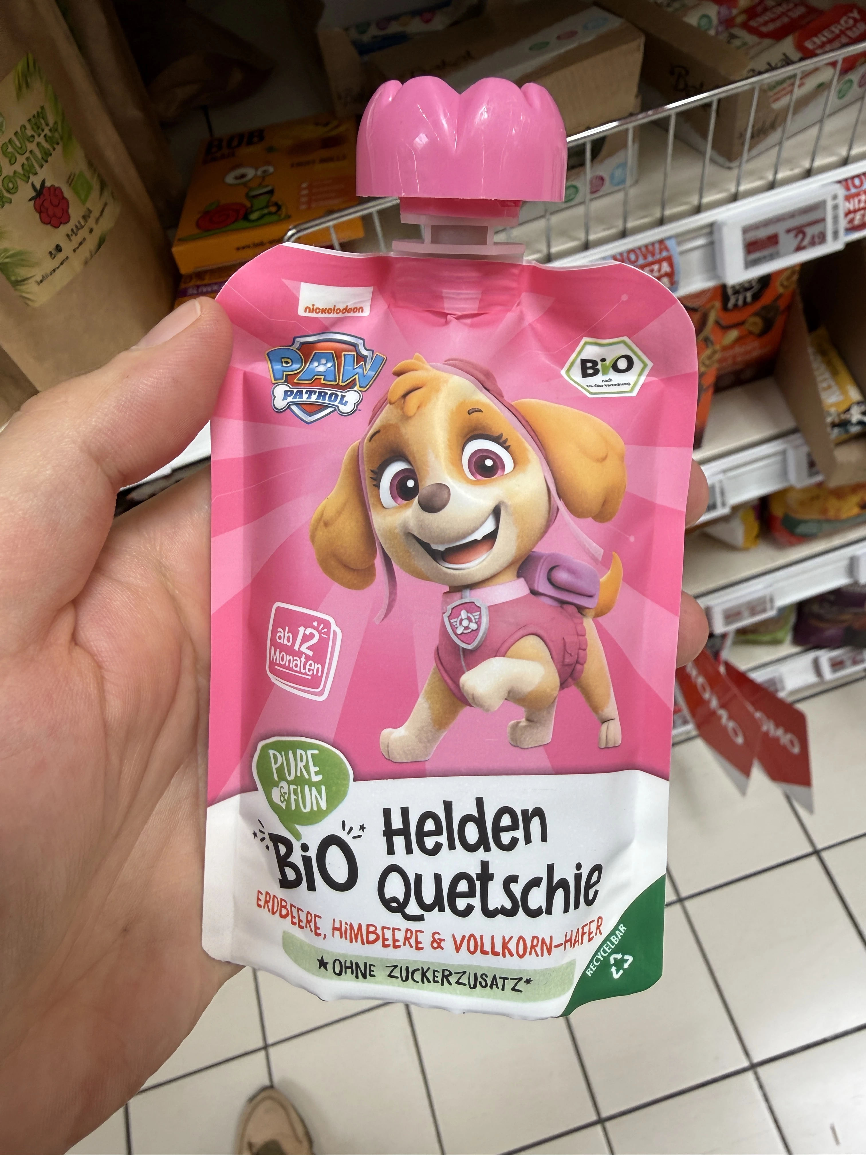 Pure & Fun PAW Patrol Bio Helden Quetschie Skye | 100g
