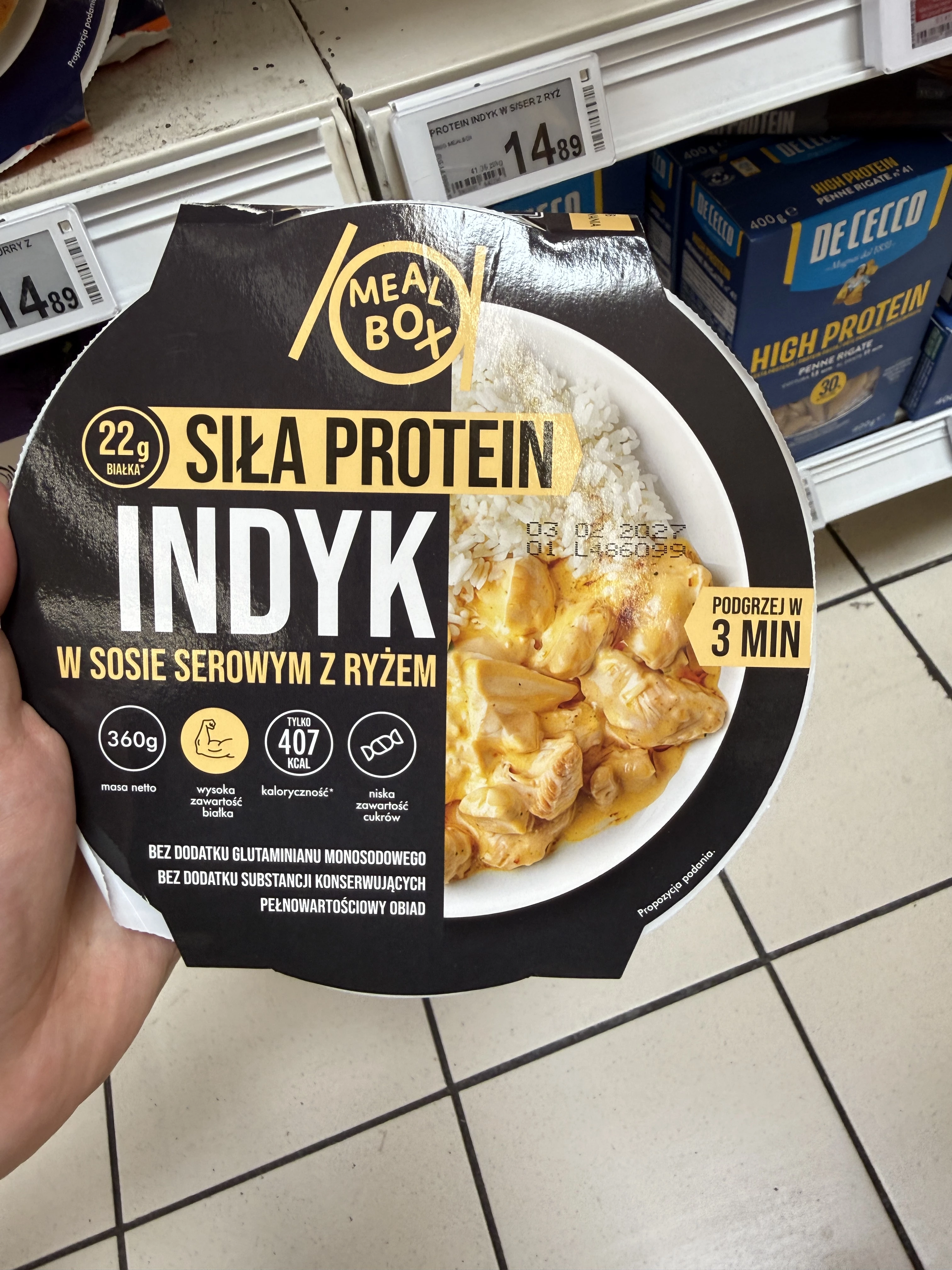 Meal Box Siła Protein Indyk w sosie serowym z ryżem | 360g