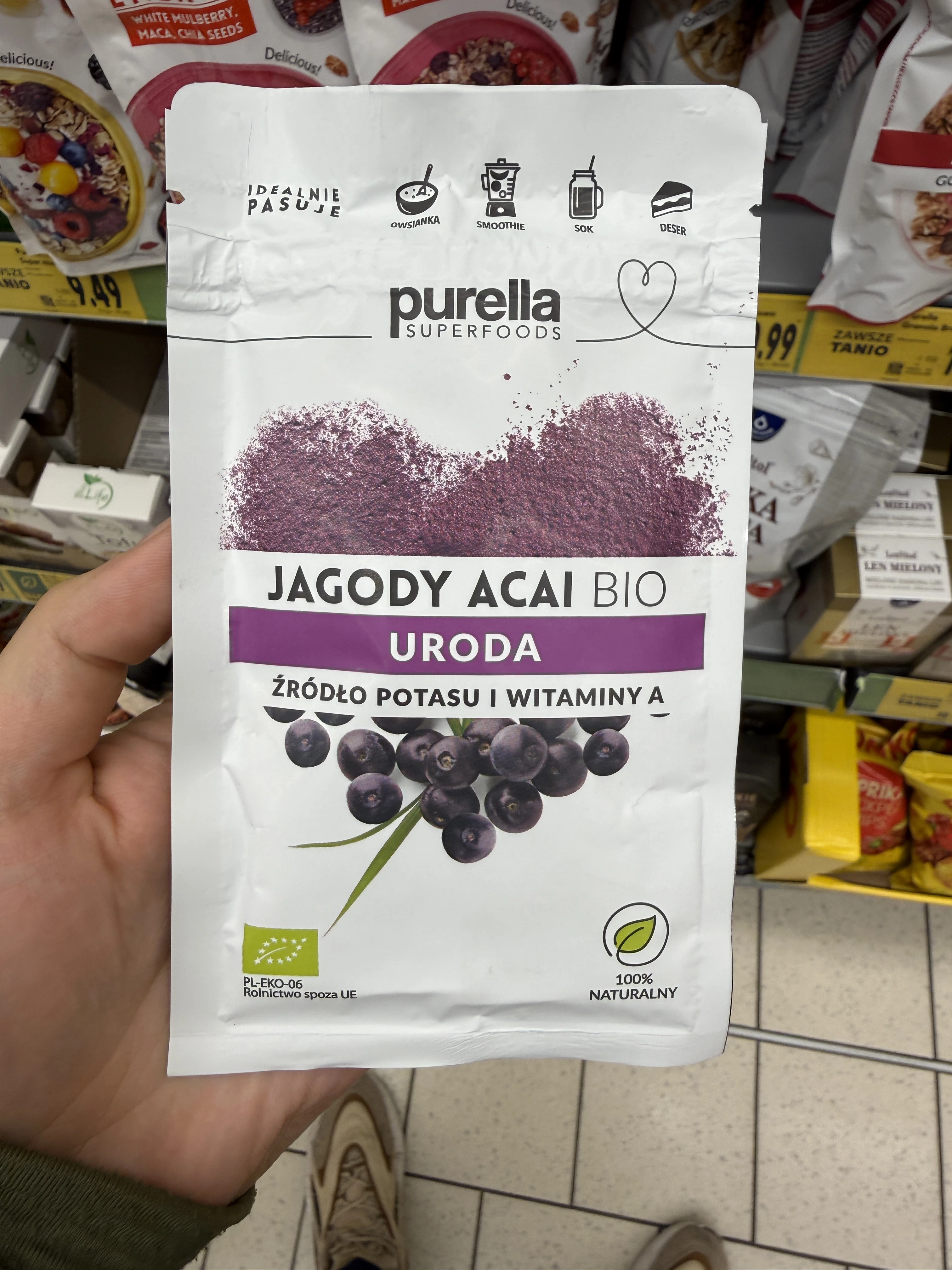 Purella Superfoods Jagody Acai Bio | 21g