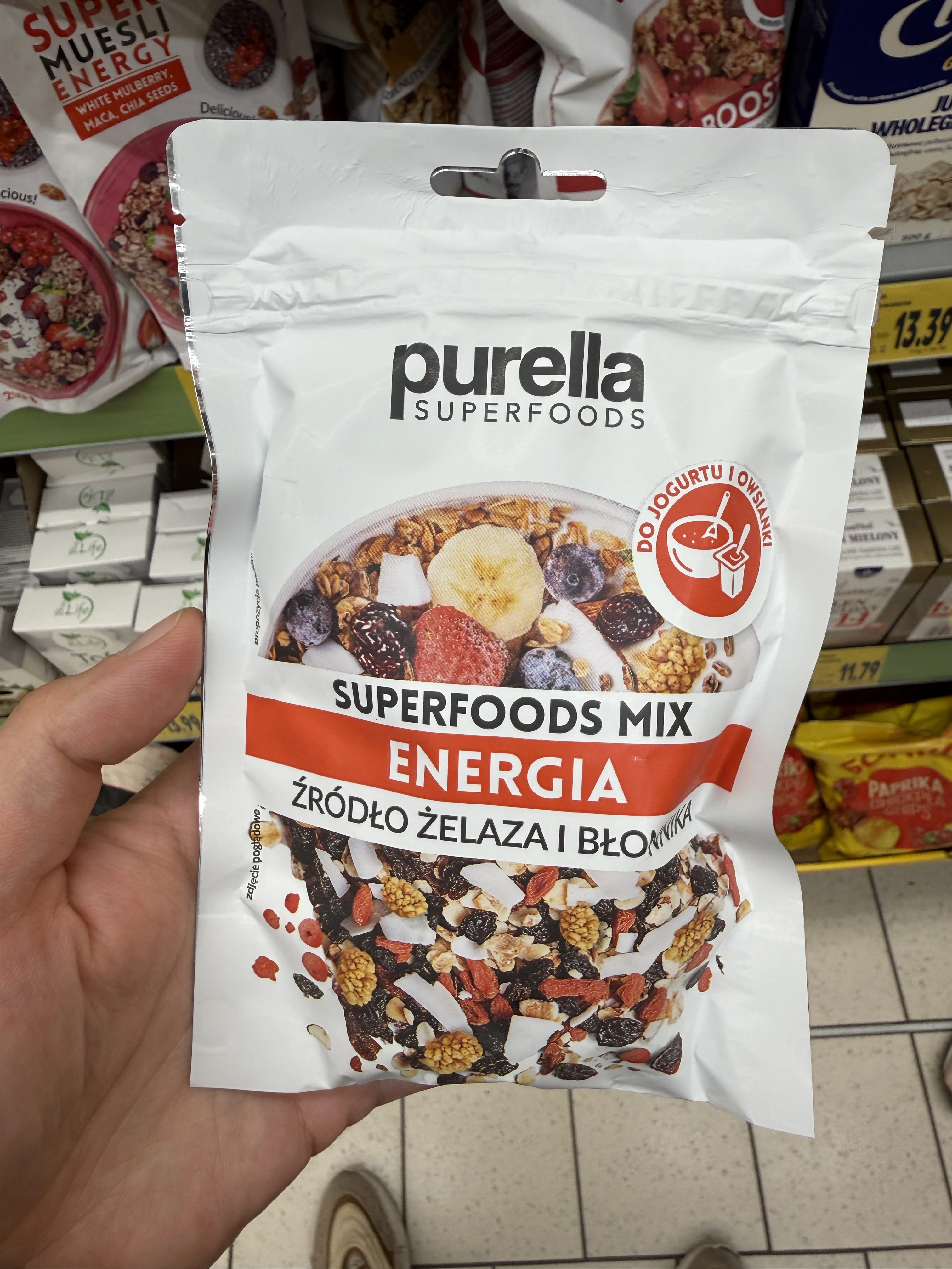 Purella Superfoods Mix Energia do jogurtu i owsianki | 80g