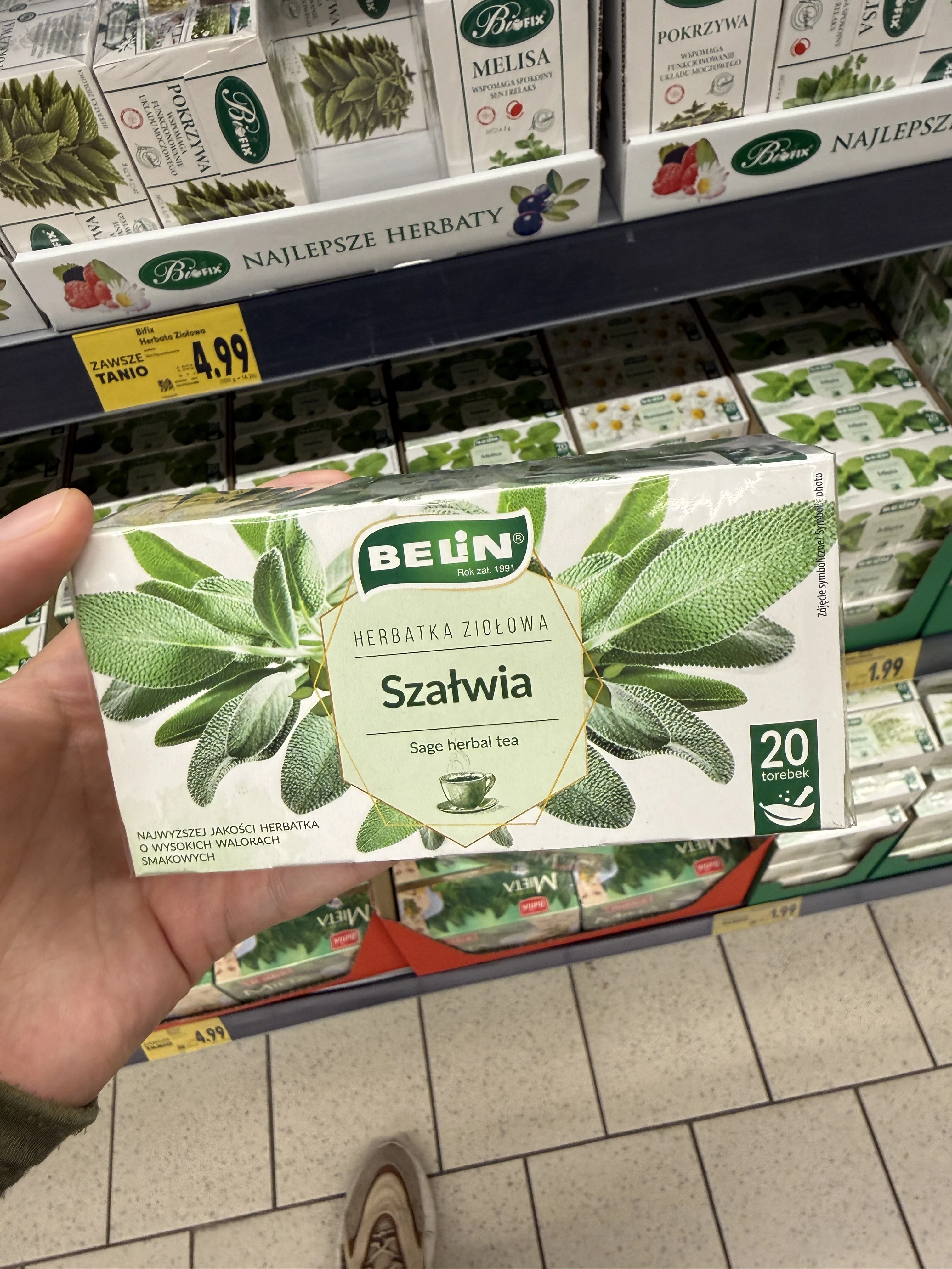 Belin Herbatka Ziołowa Szałwia 20 torebek | 30g