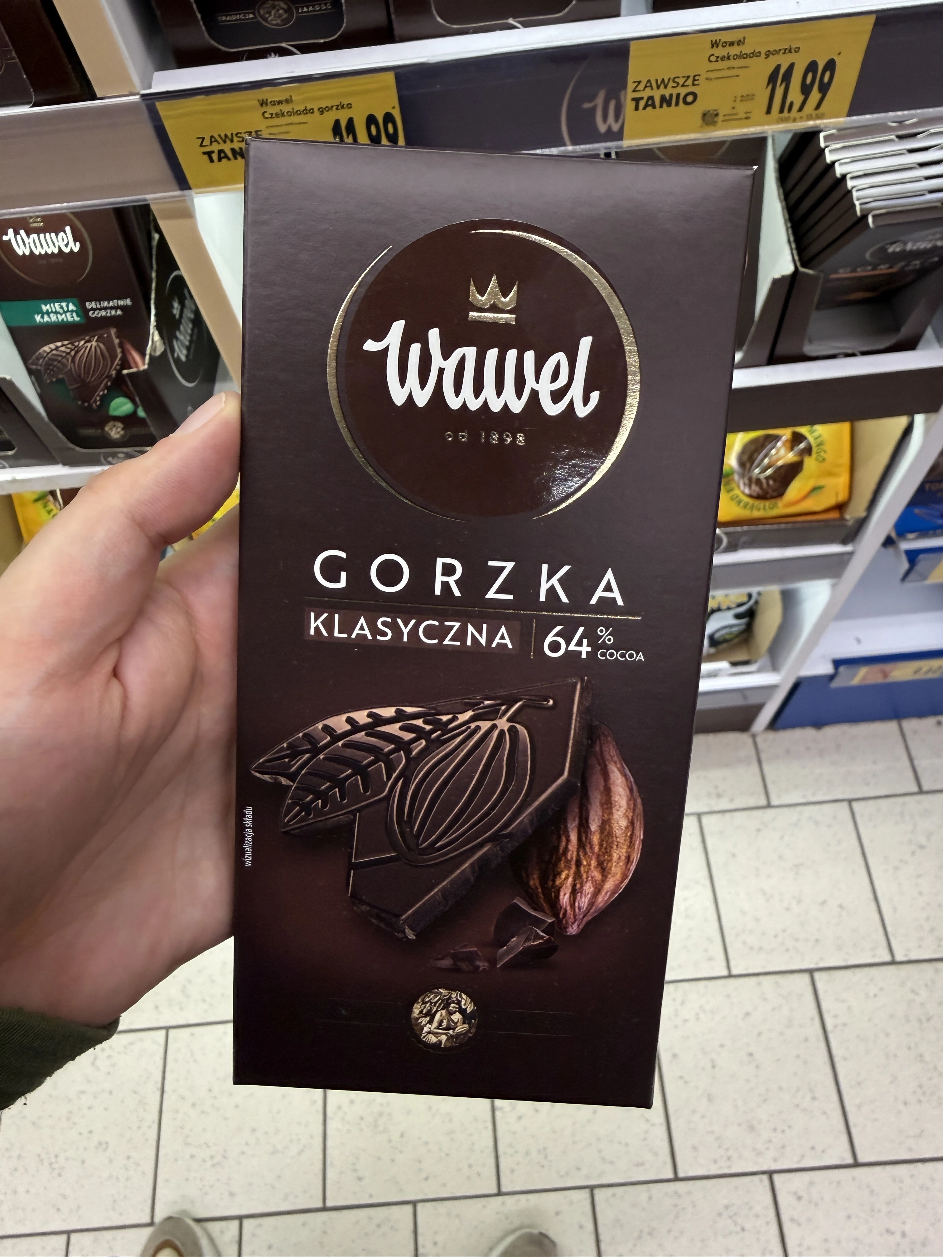Wawel Czekolada Gorzka Klasyczna 64% Cocoa | 90g