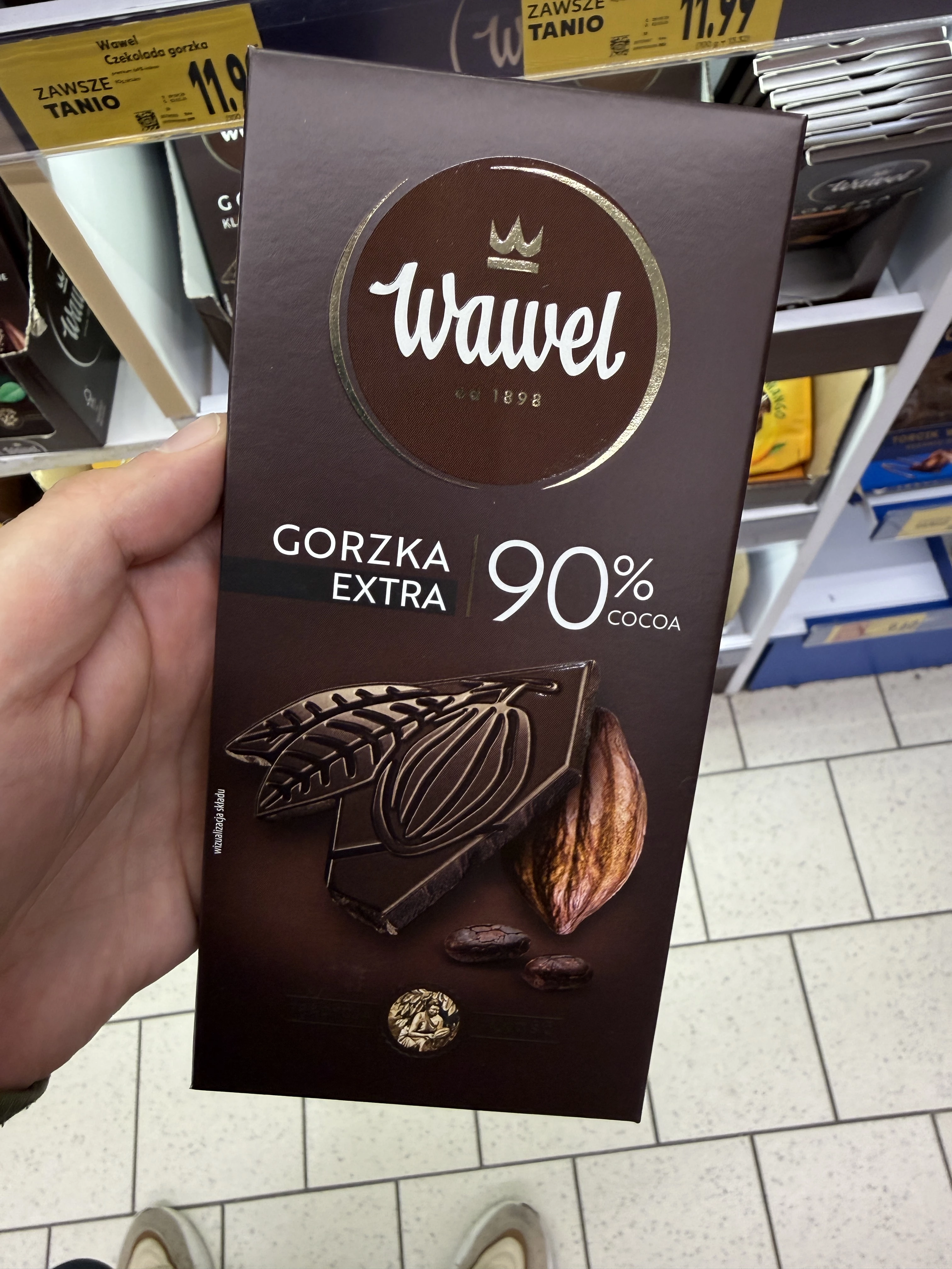 Wawel Czekolada Gorzka Extra 90% Cocoa | 90g