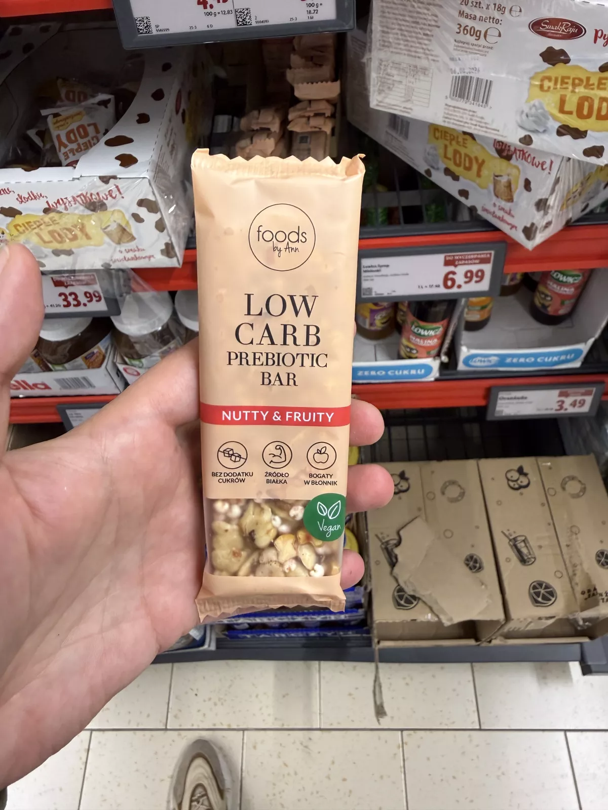 Foods by Ann Low Carb Prebiotic Bar Nutty & Fruity | 35g