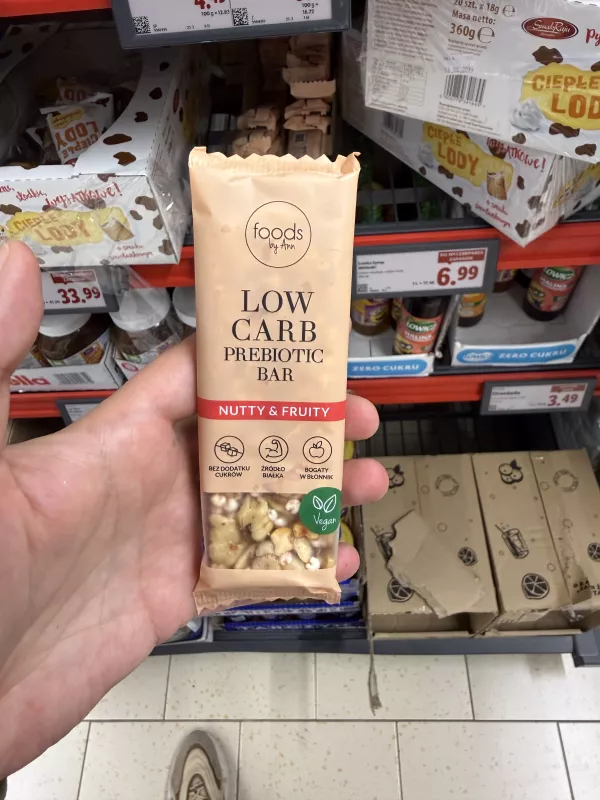 Foods by Ann Low Carb Prebiotic Bar Nutty & Fruity | 35g
