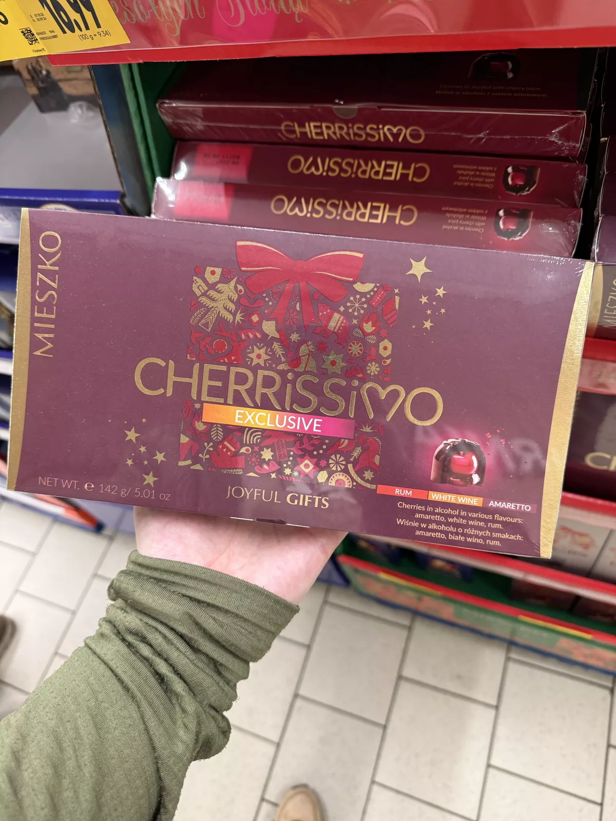 Mieszko Joyful Gifts Cherrissimo Exclusive / Praliny z wiśnią w alkoholu: rum, białe wino, amaretto | 142g