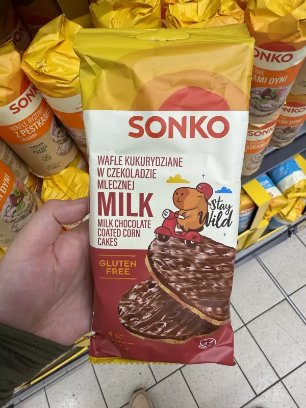 Sonko Milk Wafle kukurydziane w czekoladzie mlecznej | 64g