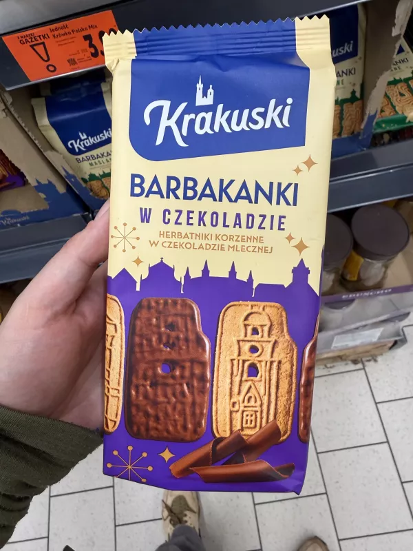 Krakuski Barbakanki w czekoladzie herbatniki korzenne w czekoladzie mlecznej | 192g