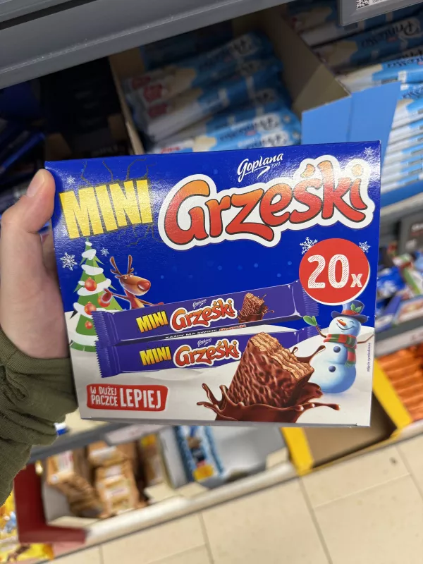 Goplana Grześki Mini w czekoladzie (zimowe opakowanie) | 20x20g / 400g