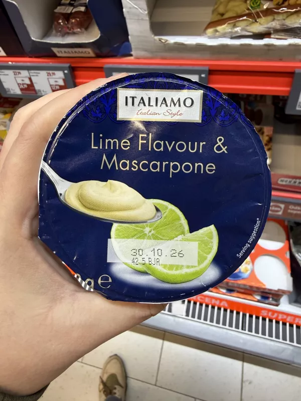 Italiamo Lime Flavour & Mascarpone / Jogurt z wsadem z serka mascarpone i limonki | 150g