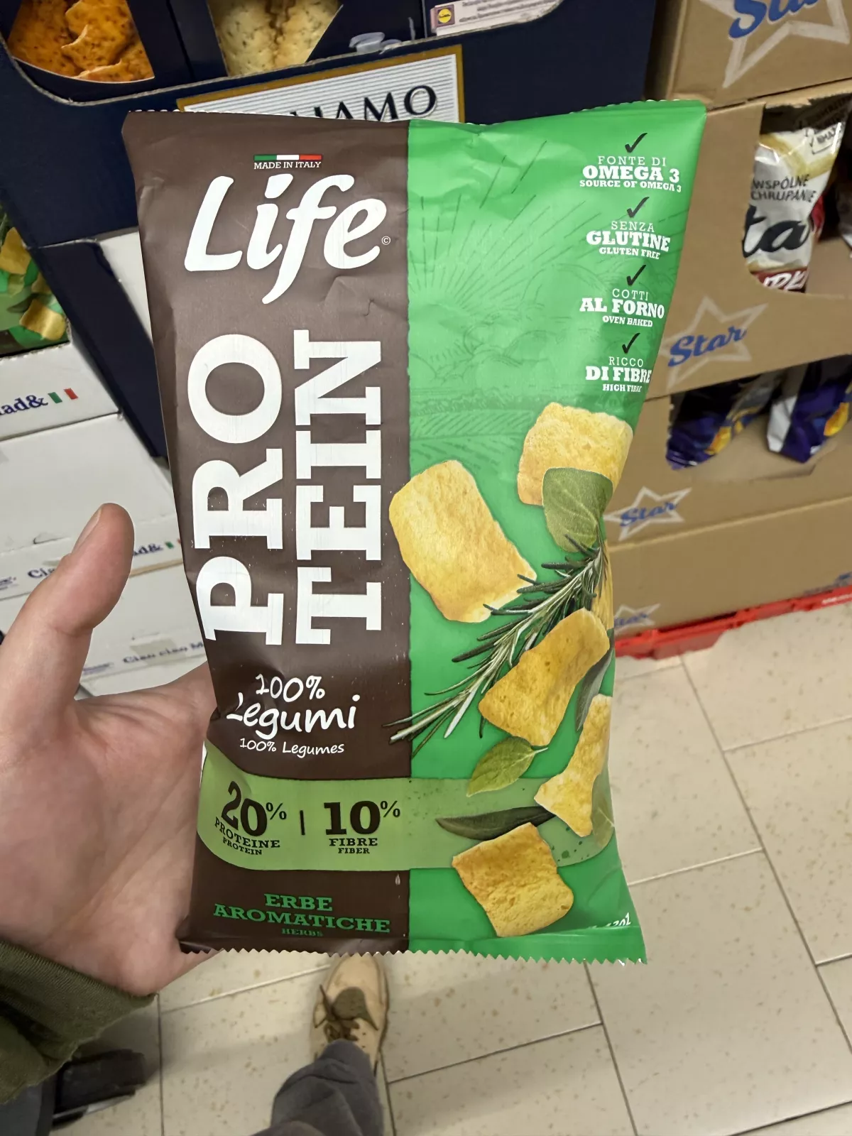 Life Protein Snack di legumi alle erbe aromatiche / Przekąska z roślin strączkowych z ziołami | 40g