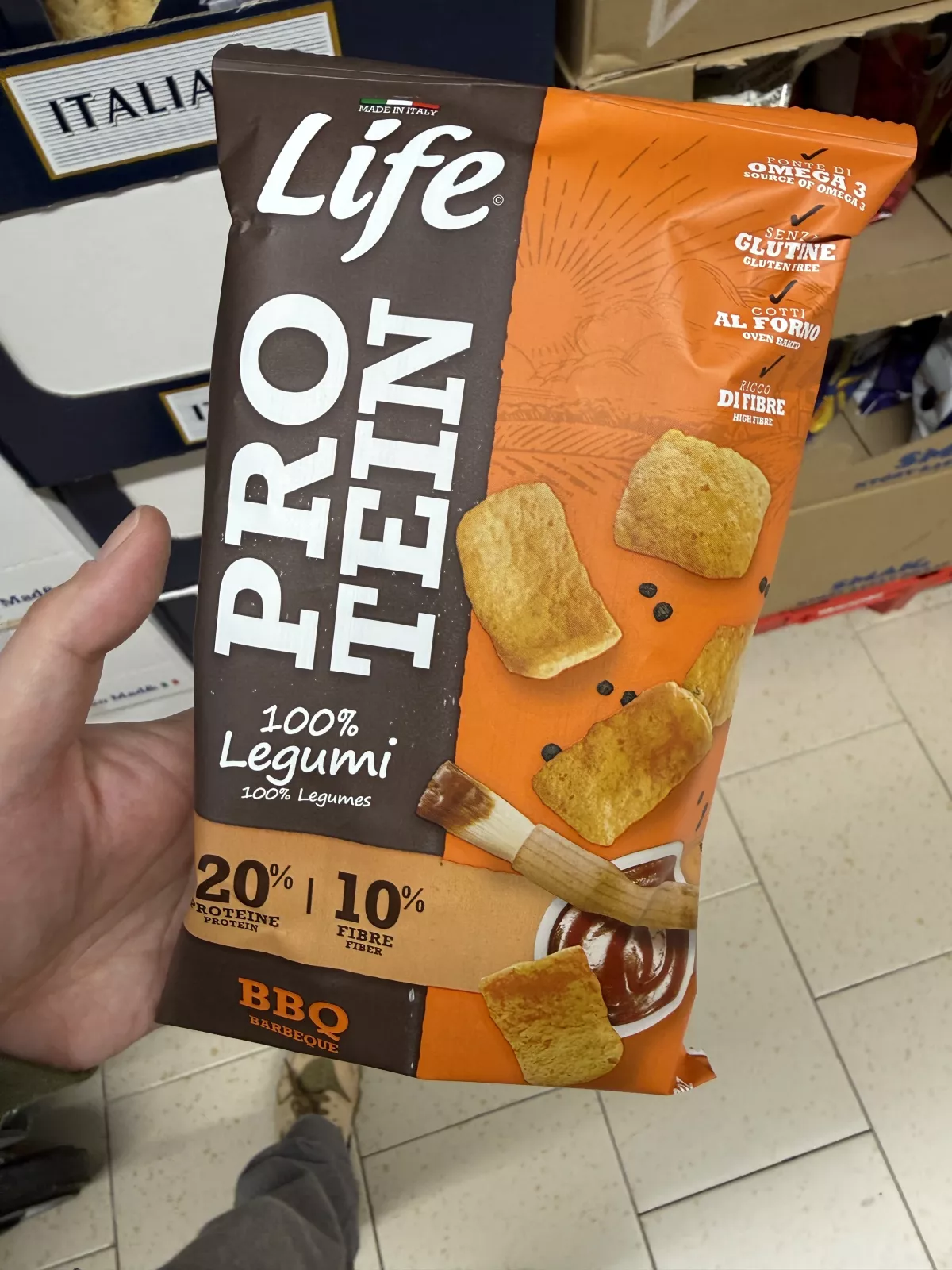 Life Protein 100% Legumi BBQ / Chipsy z roślin strączkowych o smaku barbecue | 40g