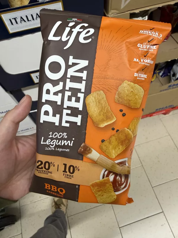 Life Protein 100% Legumi BBQ / Chipsy z roślin strączkowych o smaku barbecue | 40g