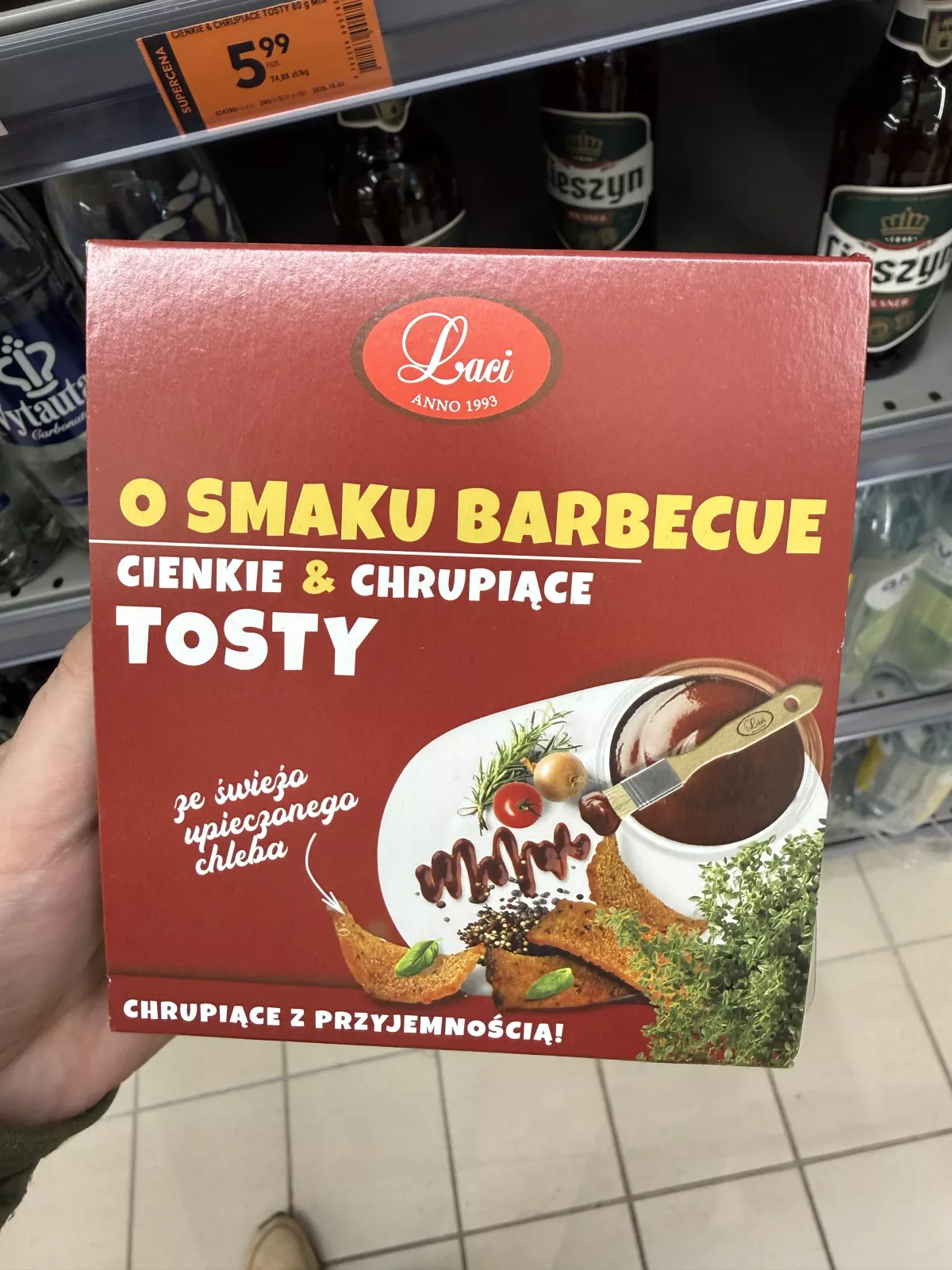 Lāči Cienkie & chrupiące tosty o smaku barbecue | 80g