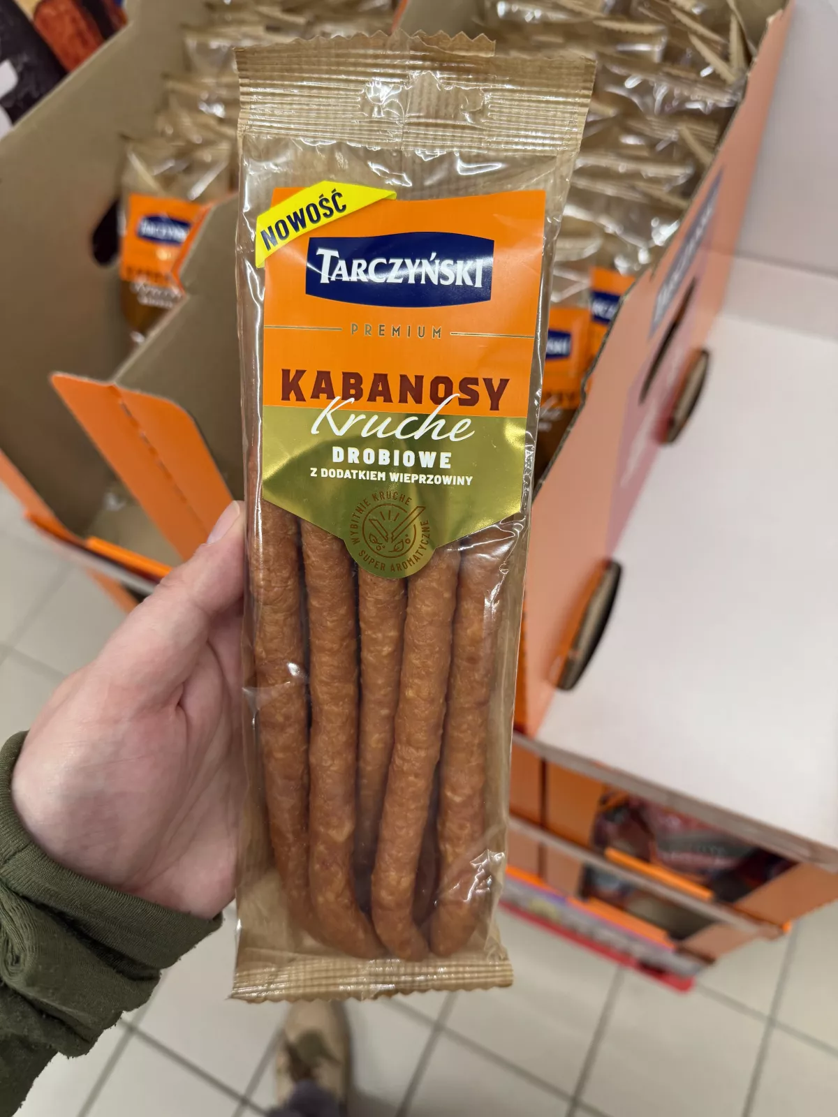 Tarczyński Premium Kabanosy Kruche Drobiowe z dodatkiem wieprzowiny | 150g
