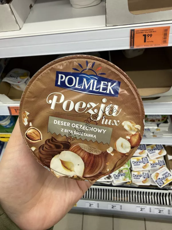 Polmlek Poezja Lux Deser orzechowy z bitą śmietanką | 180g