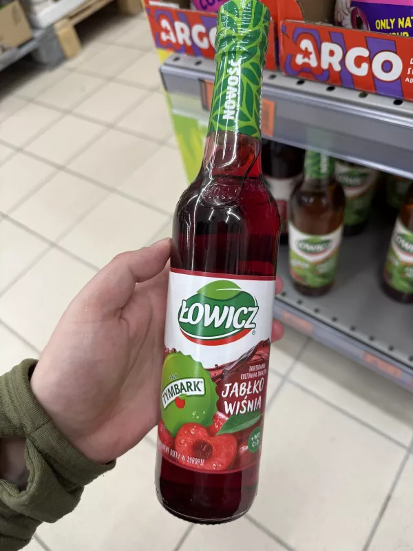 Łowicz Suplement diety w syropie Jabłko Wiśnia Tymbark | 400ml