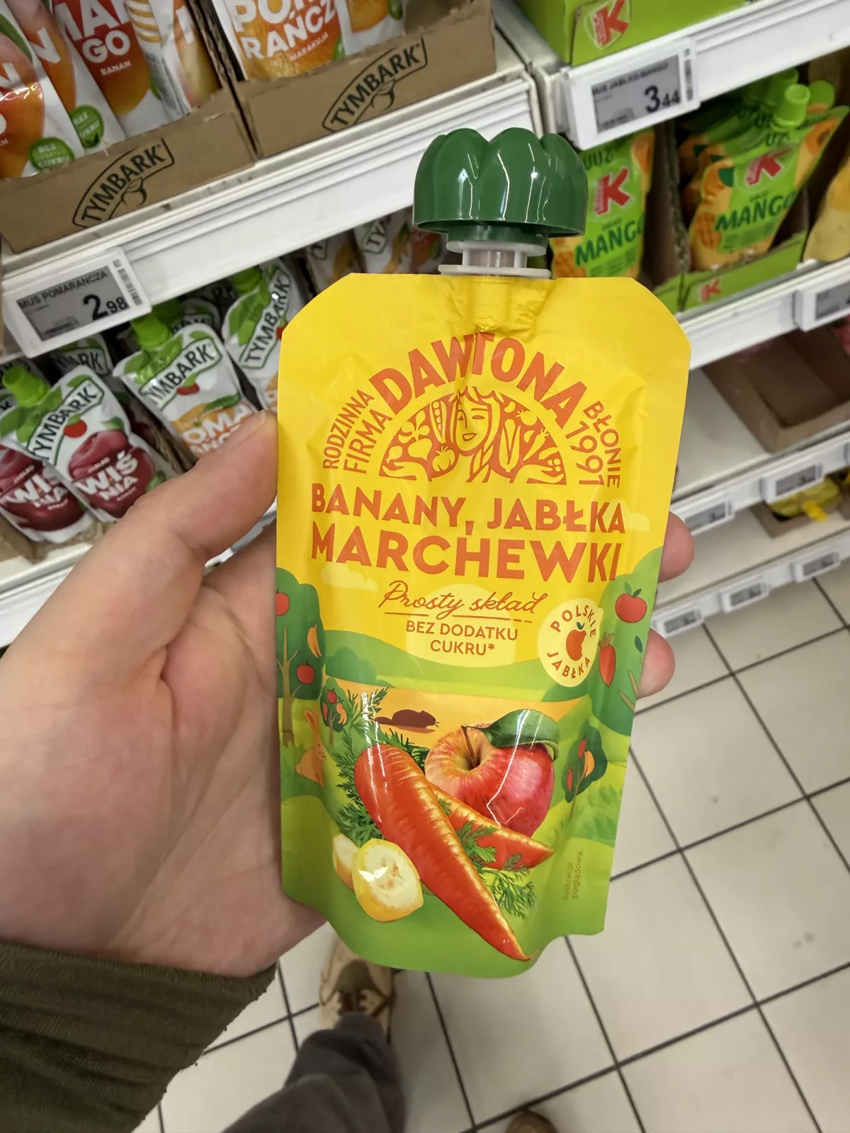 Dawtona Mus Banany, Jabłka, Marchewki | 100g