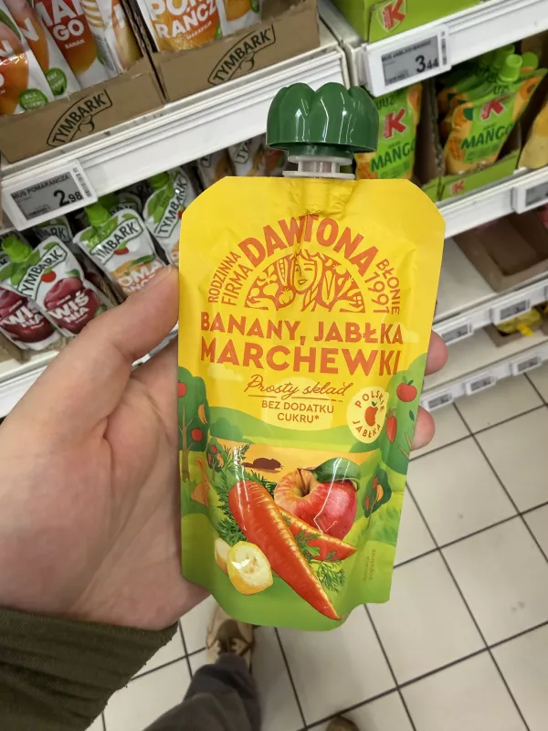 Dawtona Mus Banany, Jabłka, Marchewki | 100g