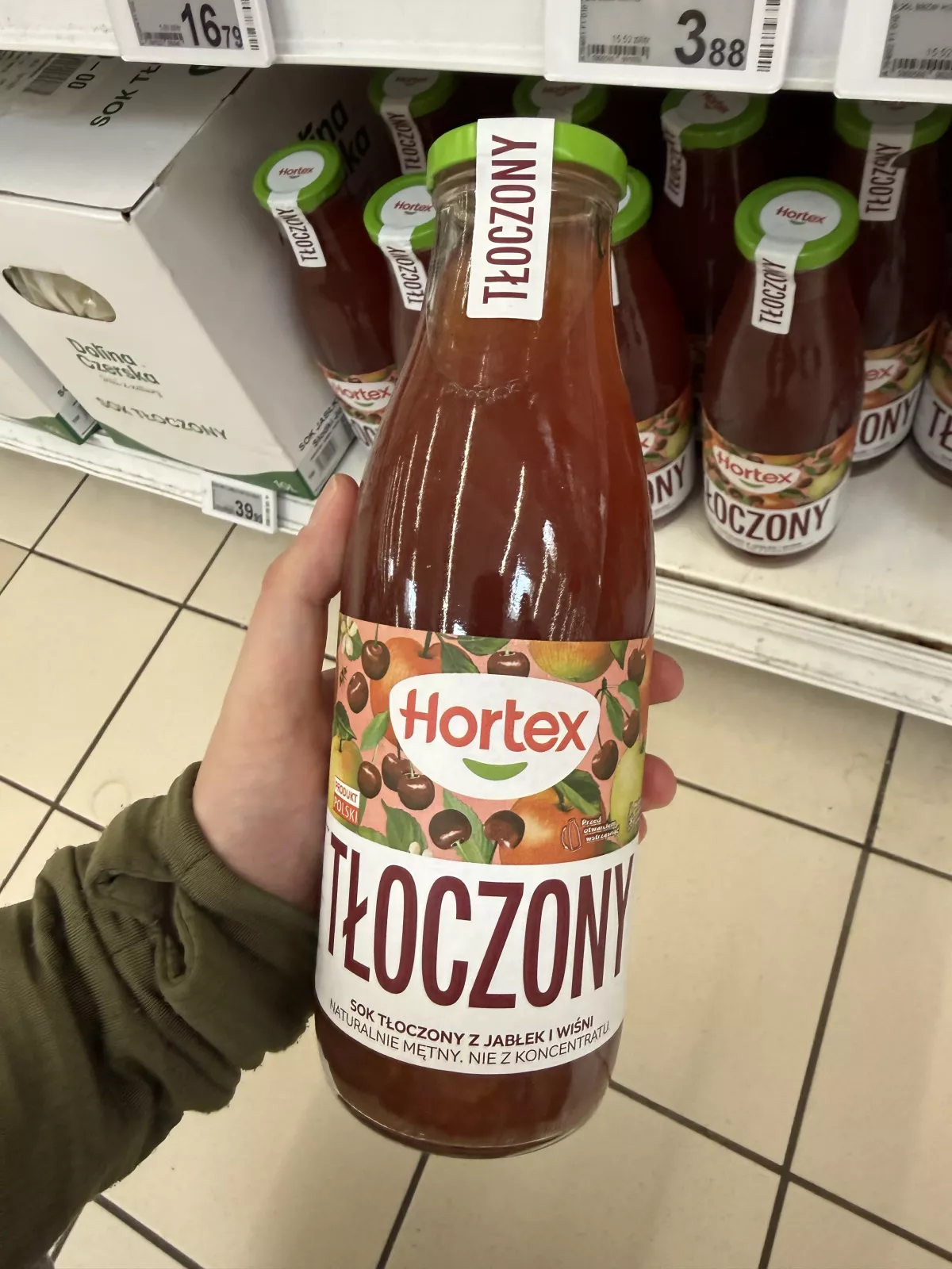 Hortex Tłoczony sok z jabłek i wiśni | 750ml