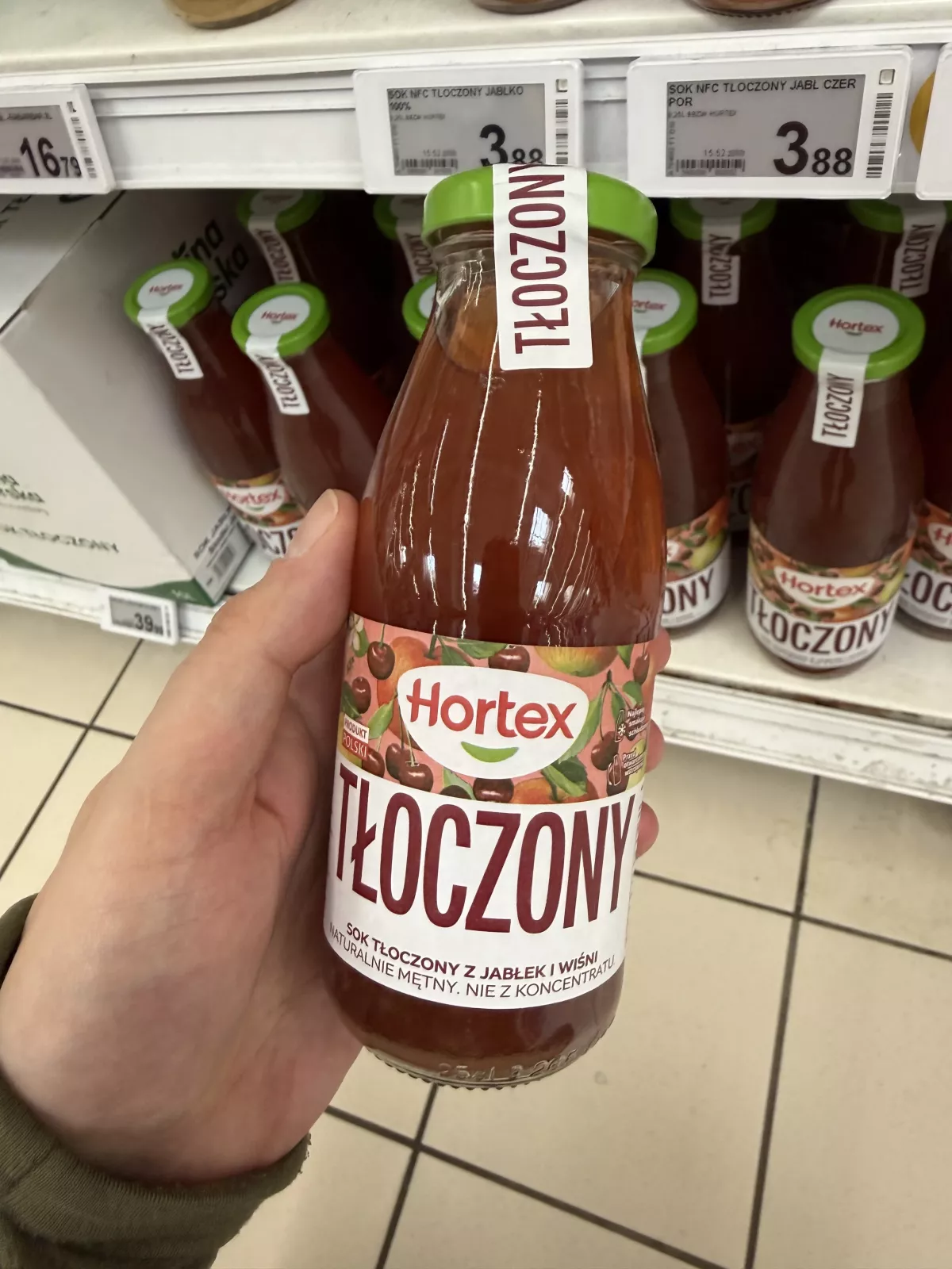 Hortex Tłoczony sok z jabłek i wiśni | 250ml
