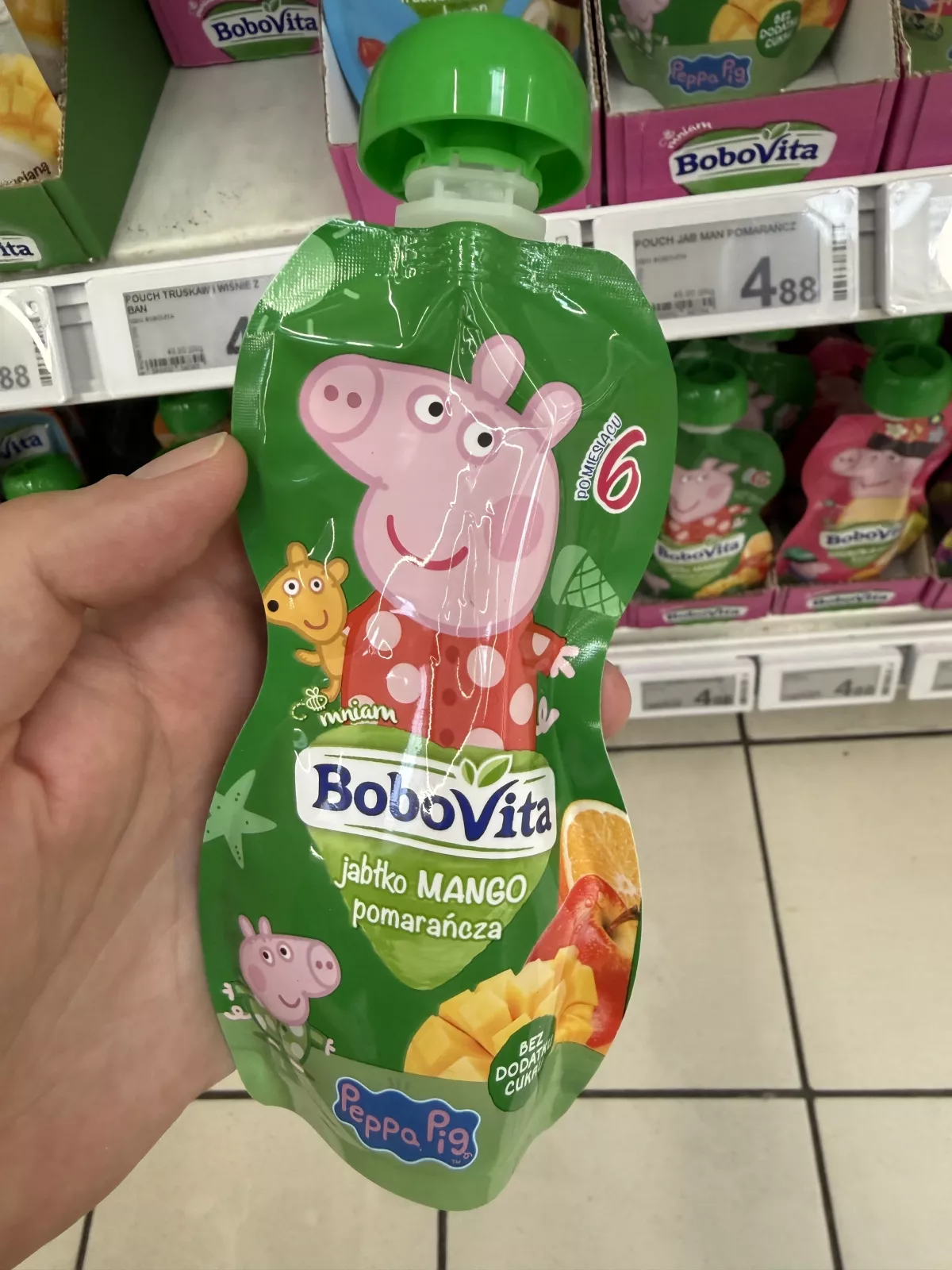 BoboVita Peppa Pig Mus jabłko, mango, pomarańcza | 100g