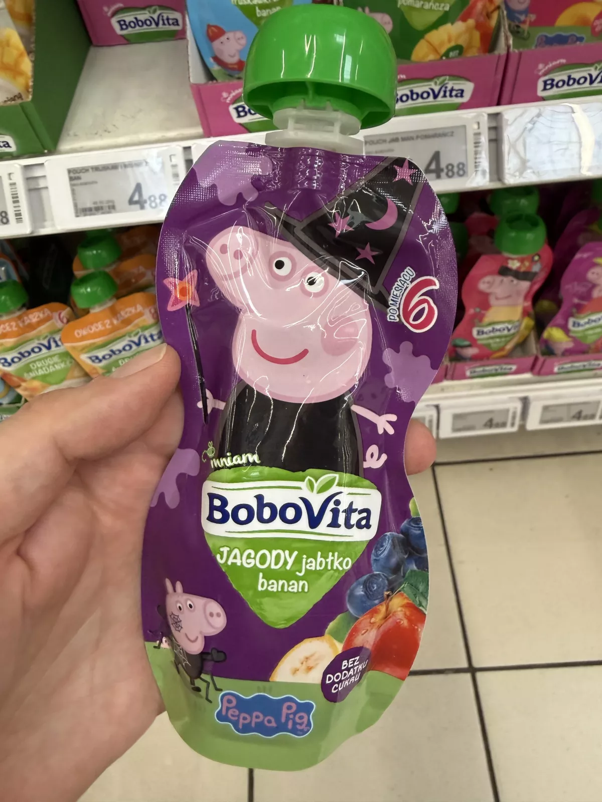 BoboVita Peppa Pig Mus jagody, jabłko, banan (czarownica) | 100g