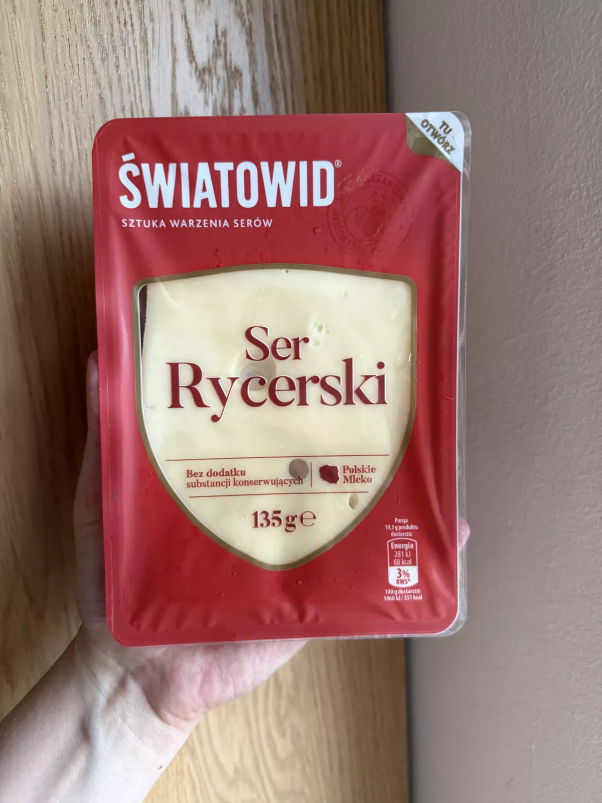 Światowid Ser Rycerski plastry | 135g