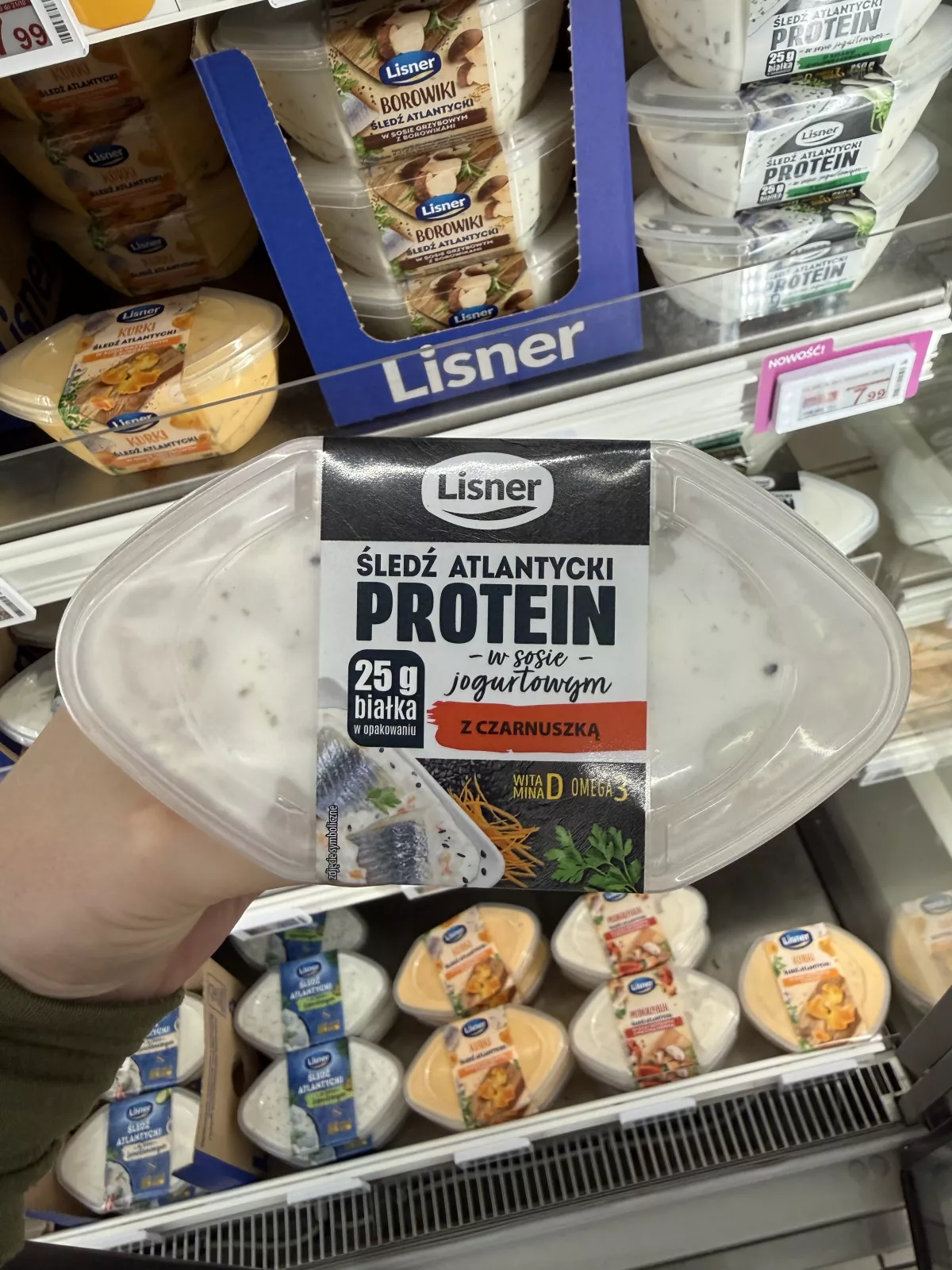 Lisner Śledź atlantycki Protein w sosie jogurtowym z czarnuszką | 250g