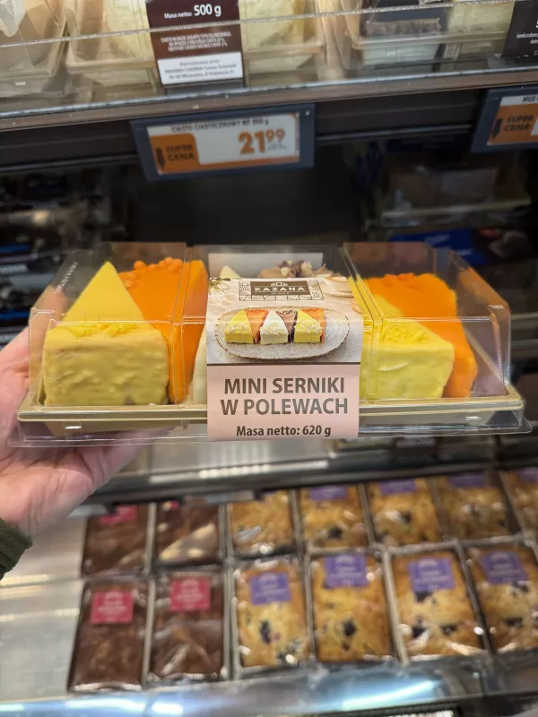 Kazana Mini serniki w polewach (żółte i pomarańczowe) | 620g