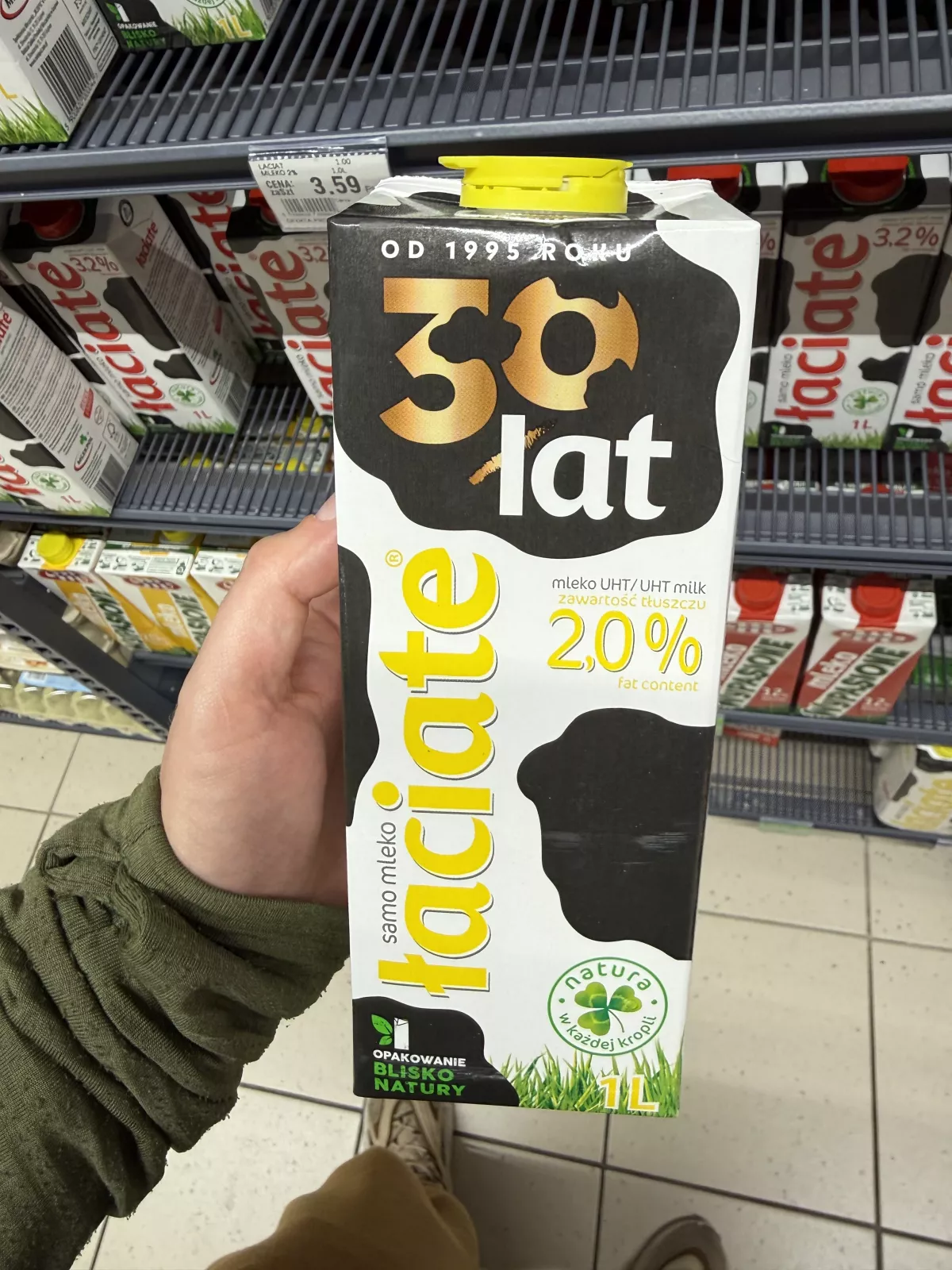 Łaciate Mleko UHT 2,0% (30 lat) | 1000ml