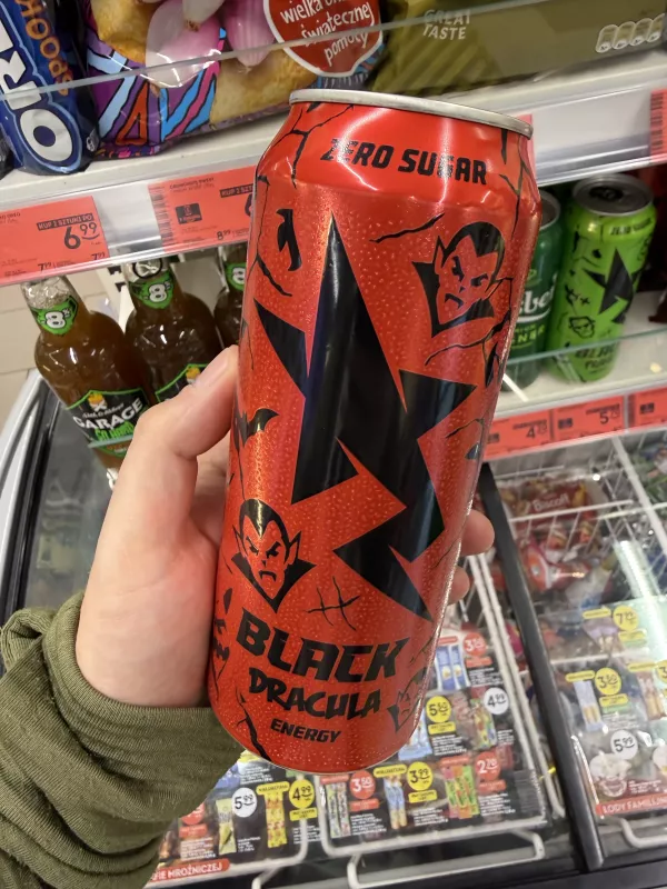 Black Energy Zero Sugar Dracula Red Orange (czerwona puszka) | 500ml