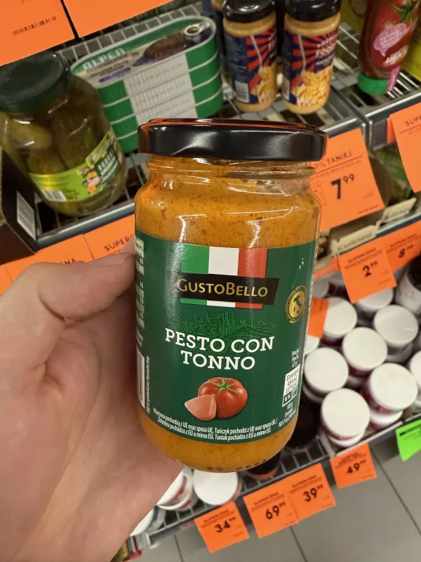 GustoBello Pesto con Tonno / Sos pesto warzywny z tuńczykiem | 190g