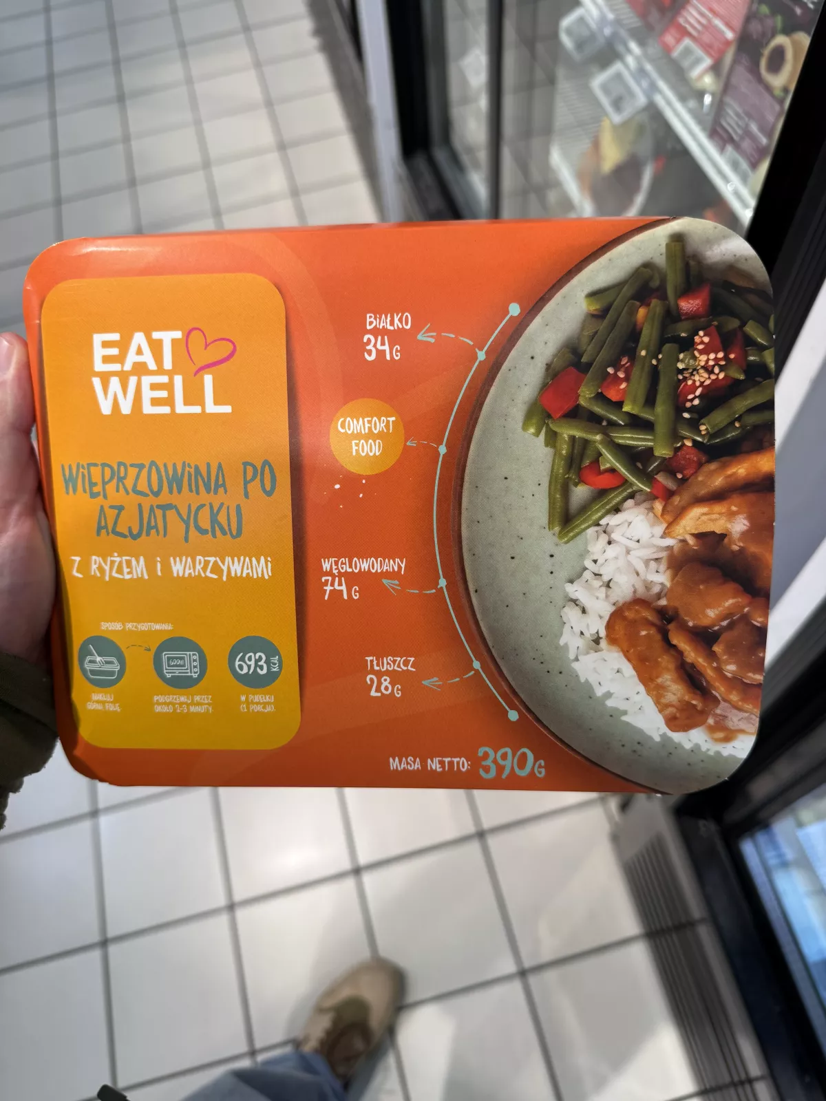 Eat Well Wieprzowina po azjatycku z ryżem i warzywami | 390g