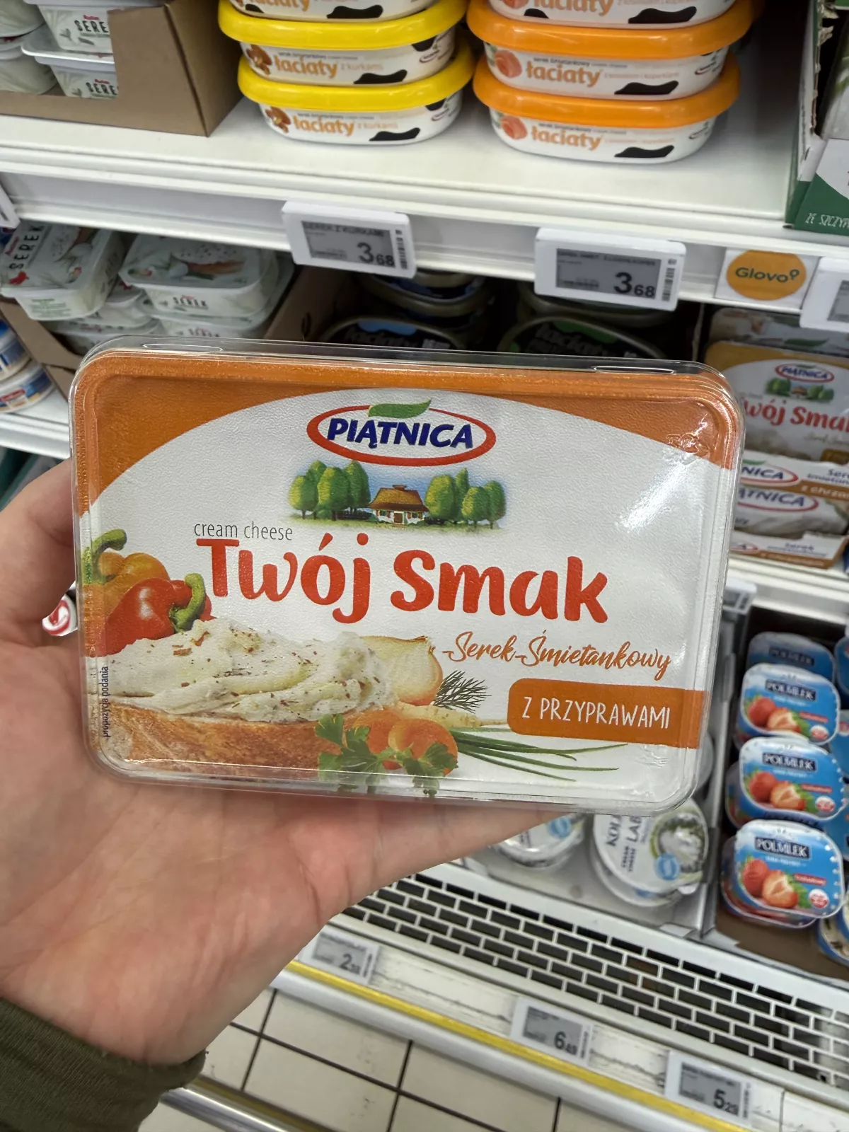 Piątnica Twój Smak Serek śmietankowy z przyprawami | 135g