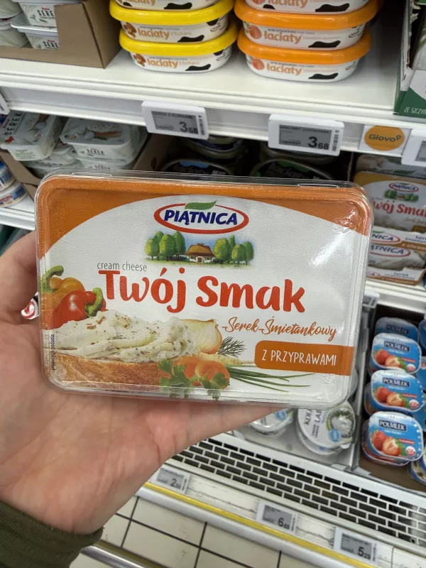 Piątnica Twój Smak Serek śmietankowy z przyprawami | 135g
