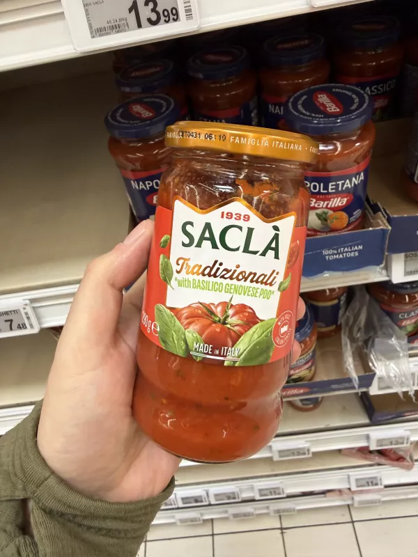 Saclà Tradizionali z bazylią / Sos pomidorowy do makaronu z bazylią | 290g