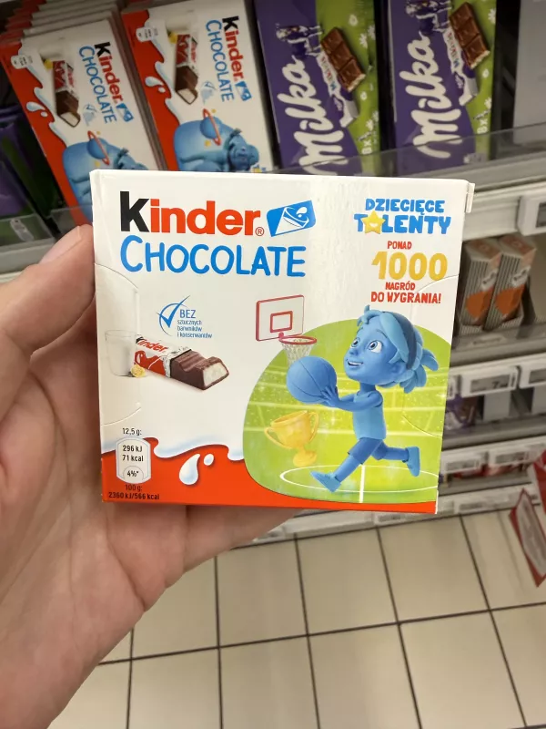 Kinder Chocolate Dziecięce Talenty 4 batoniki (koszykówka) | 50g