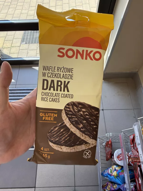 Sonko Wafle ryżowe w czekoladzie Dark | 65g