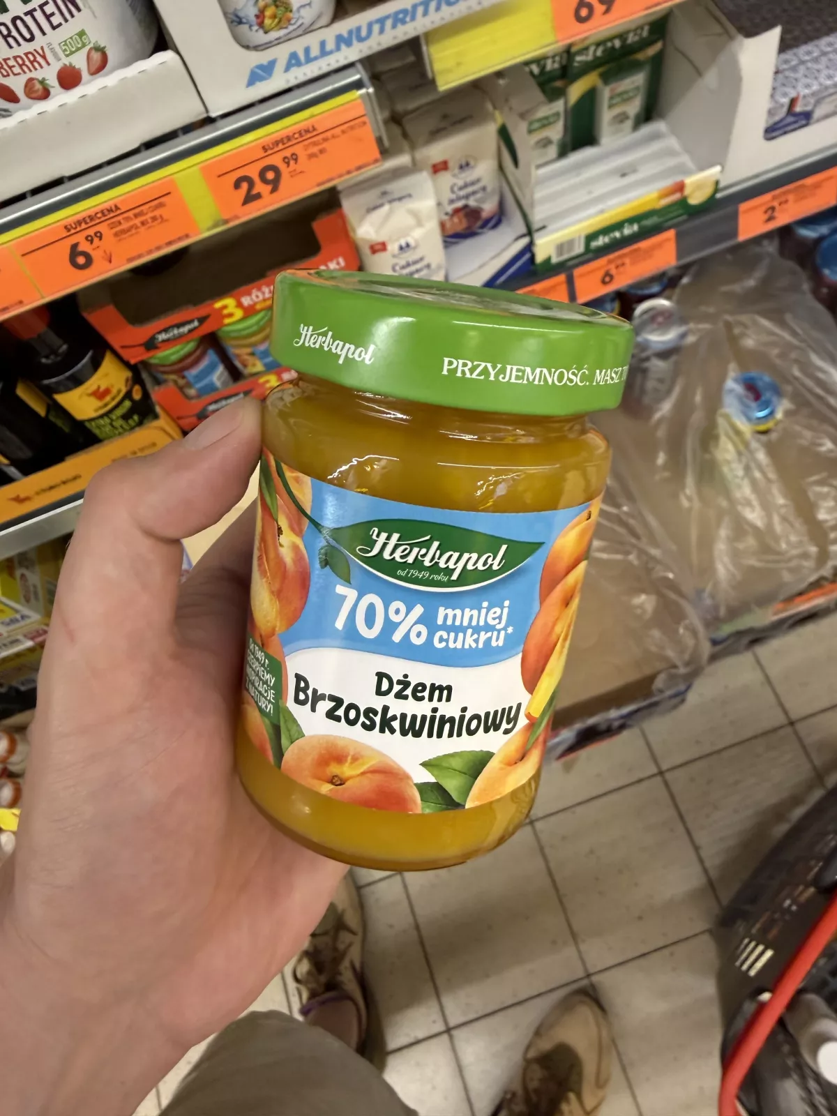 Herbapol Dżem Brzoskwiniowy 70% mniej cukru | 260g