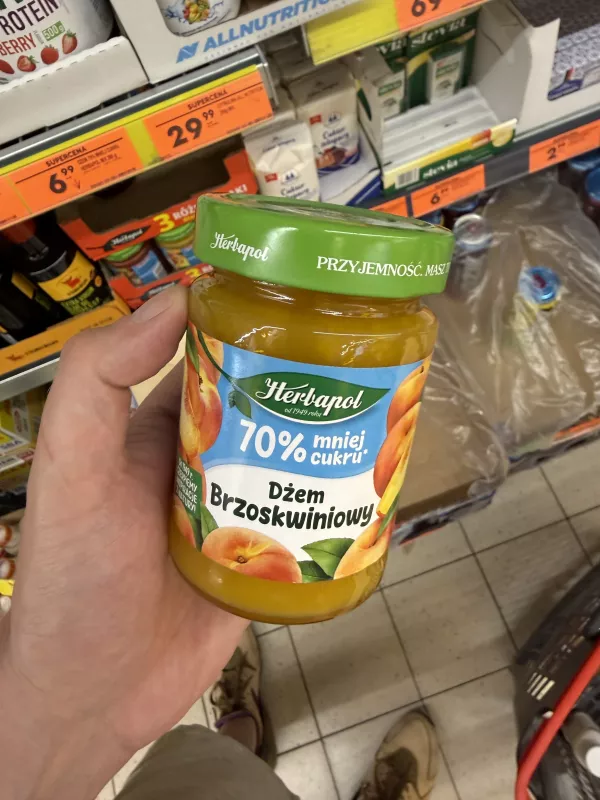 Herbapol Dżem Brzoskwiniowy 70% mniej cukru | 260g