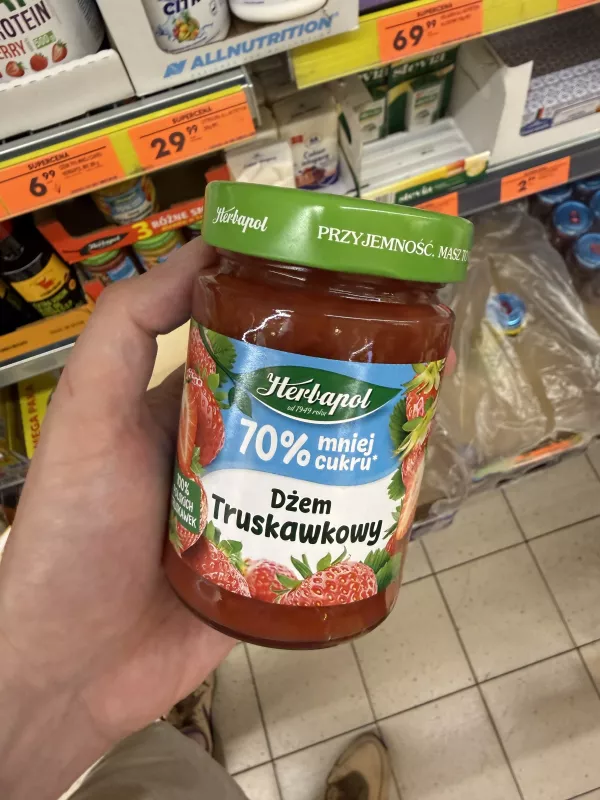 Herbapol Dżem Truskawkowy 70% mniej cukru | 260g
